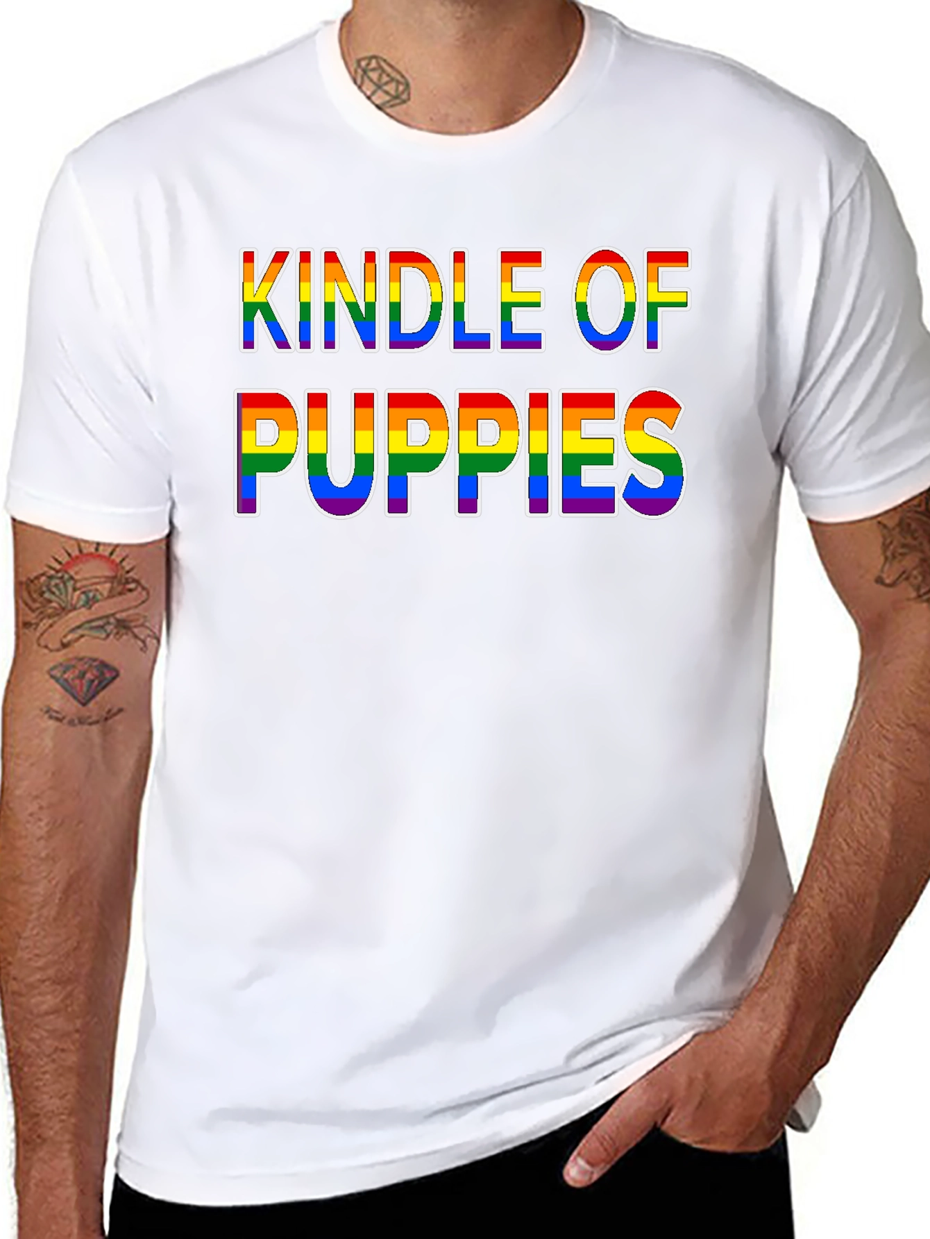 Camiseta Negra Kindle of Puppies LGBT