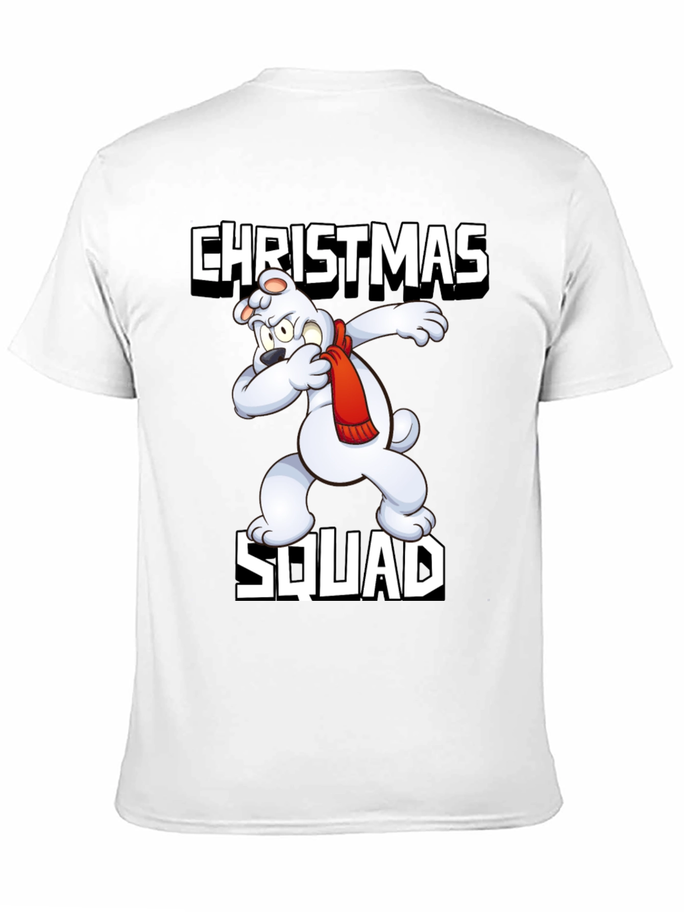 Camiseta Negra Christmas Squad Oso Polar Navideño