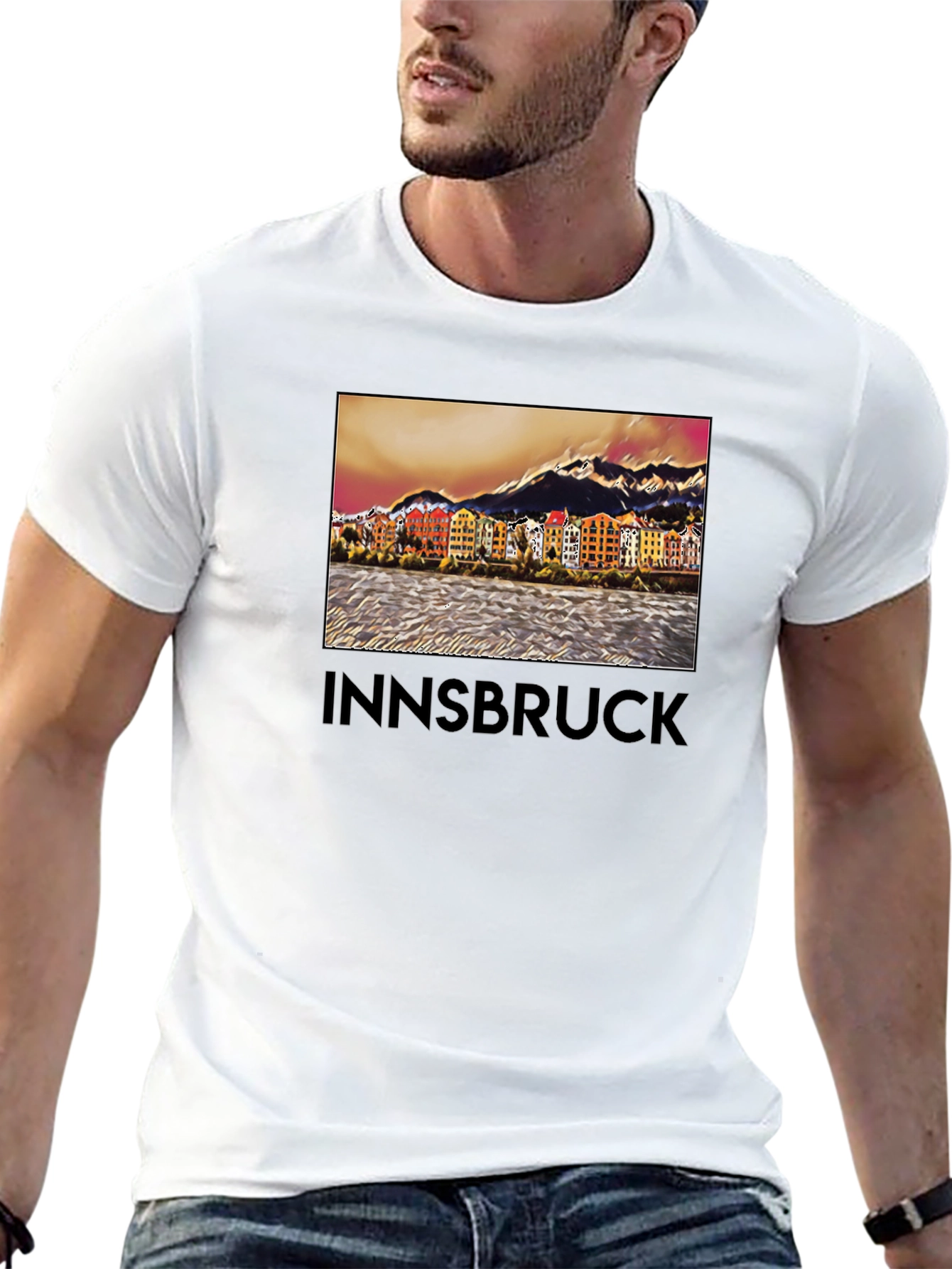 Camiseta Innsbruck Austria Vista Ciudad Diseño Único