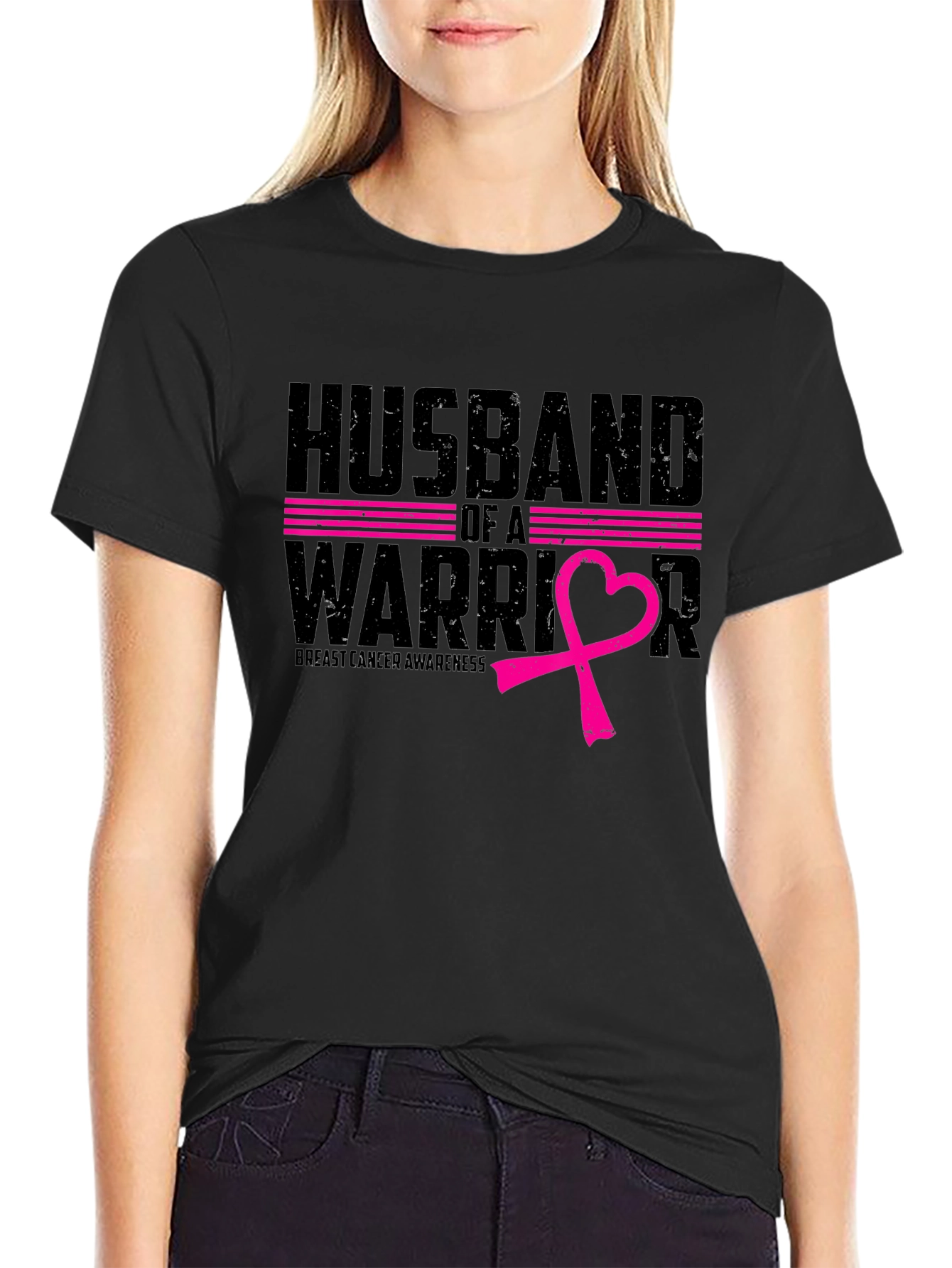 Camiseta Hombre: Esposo de una Guerrera - Conciencia Cáncer