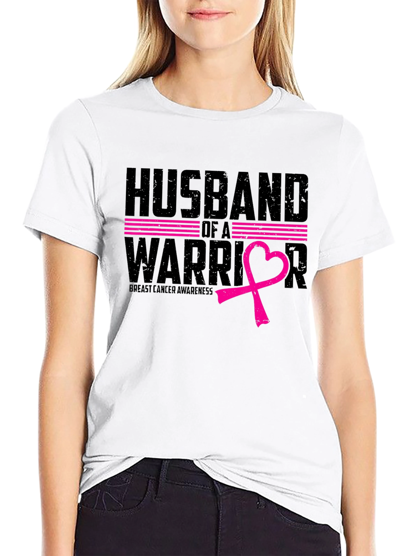 Camiseta Hombre: Esposo de una Guerrera - Conciencia Cáncer