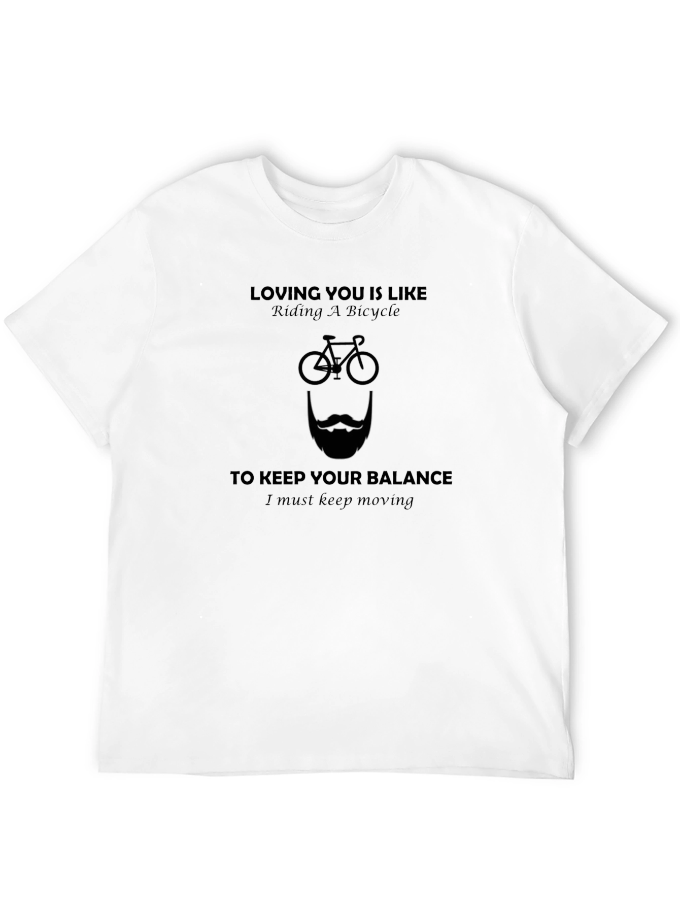 Camiseta Negra: Amar es Como Andar en Bicicleta