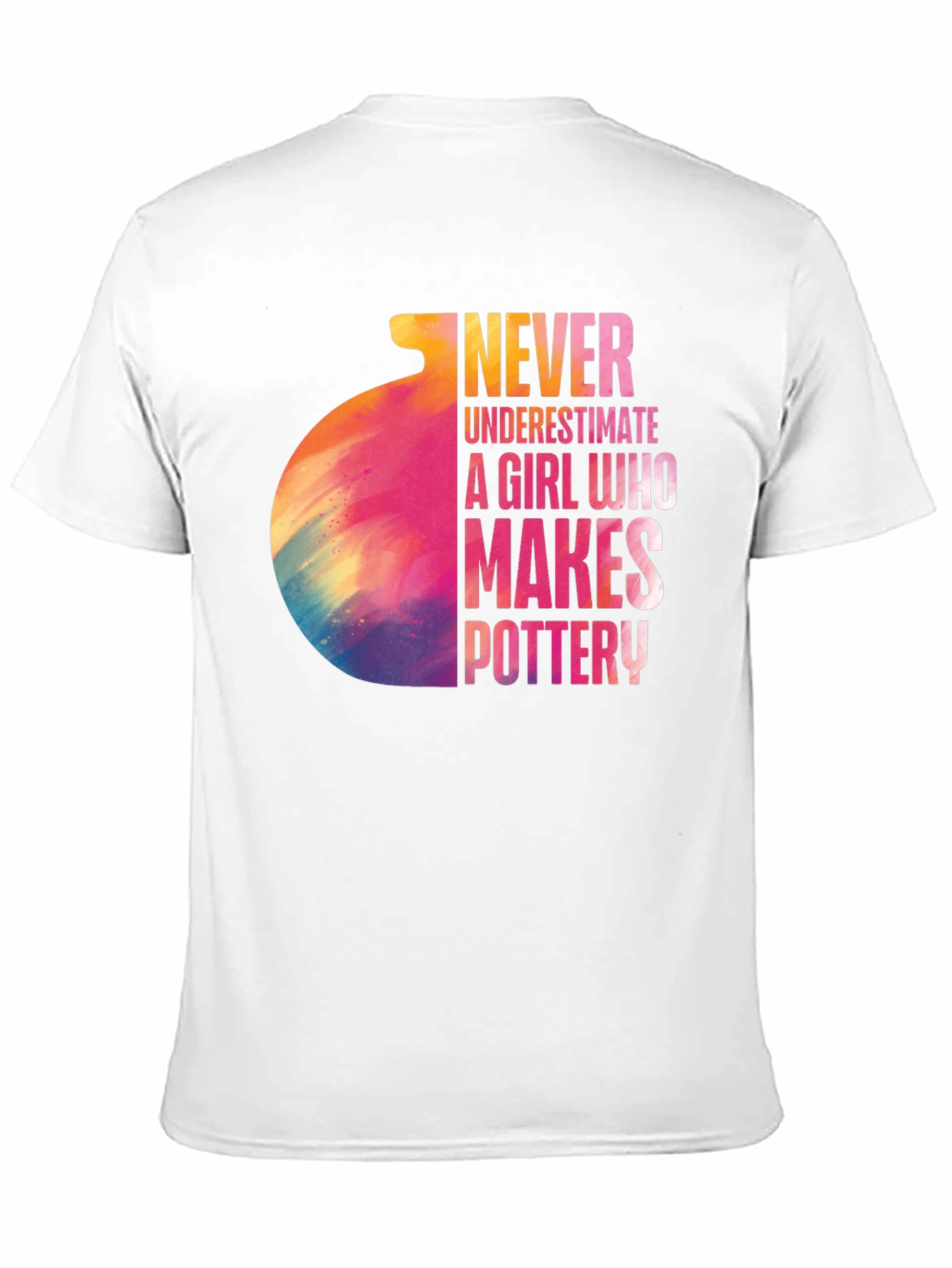 Camiseta Negra Pottery Girl para Amantes de la Cerámica