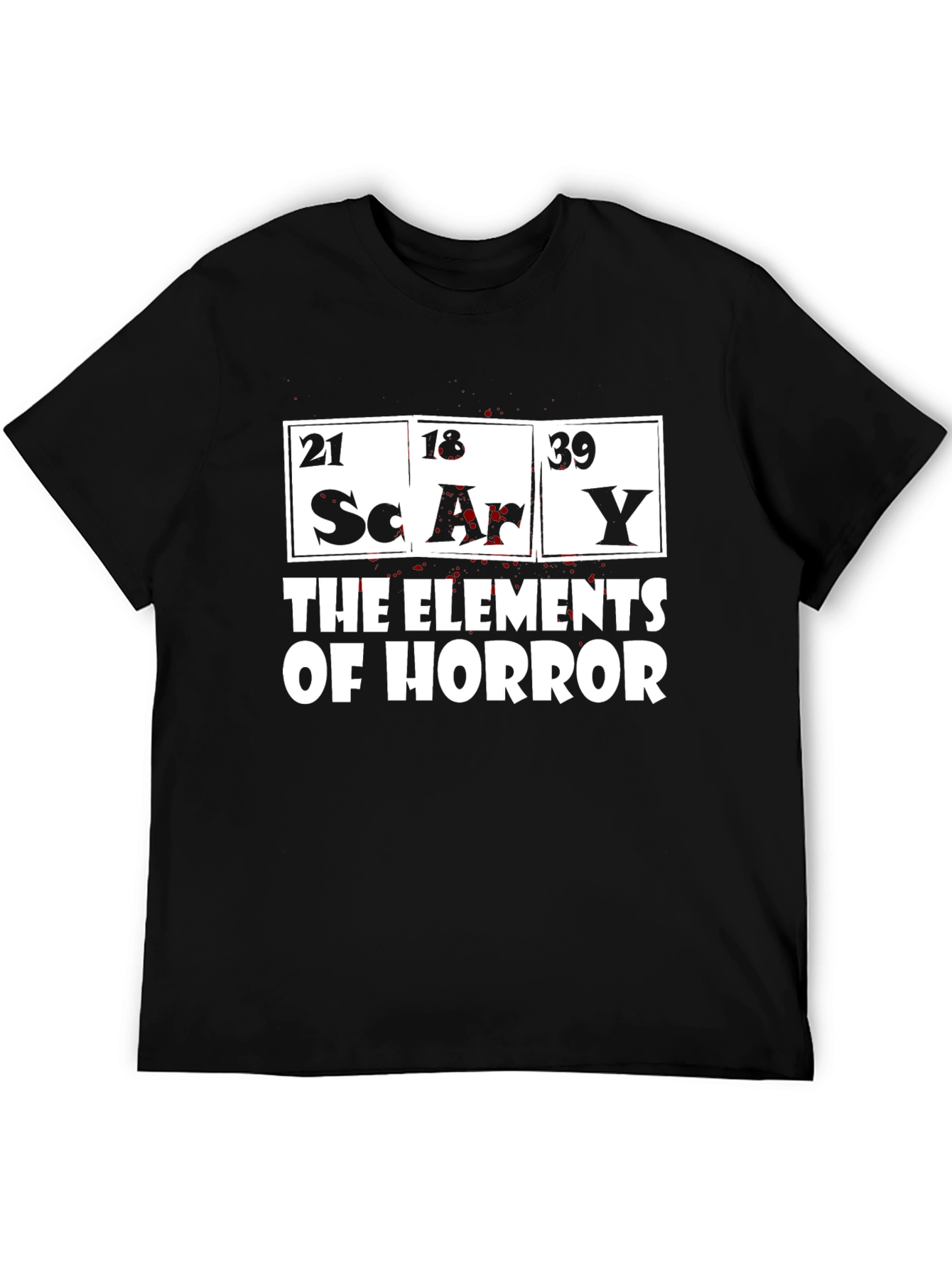 Camiseta Negra Elementos del Horror para Hombre