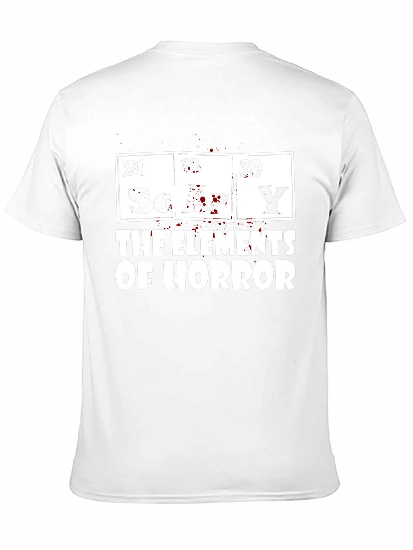 Camiseta Negra Elementos del Horror para Hombre