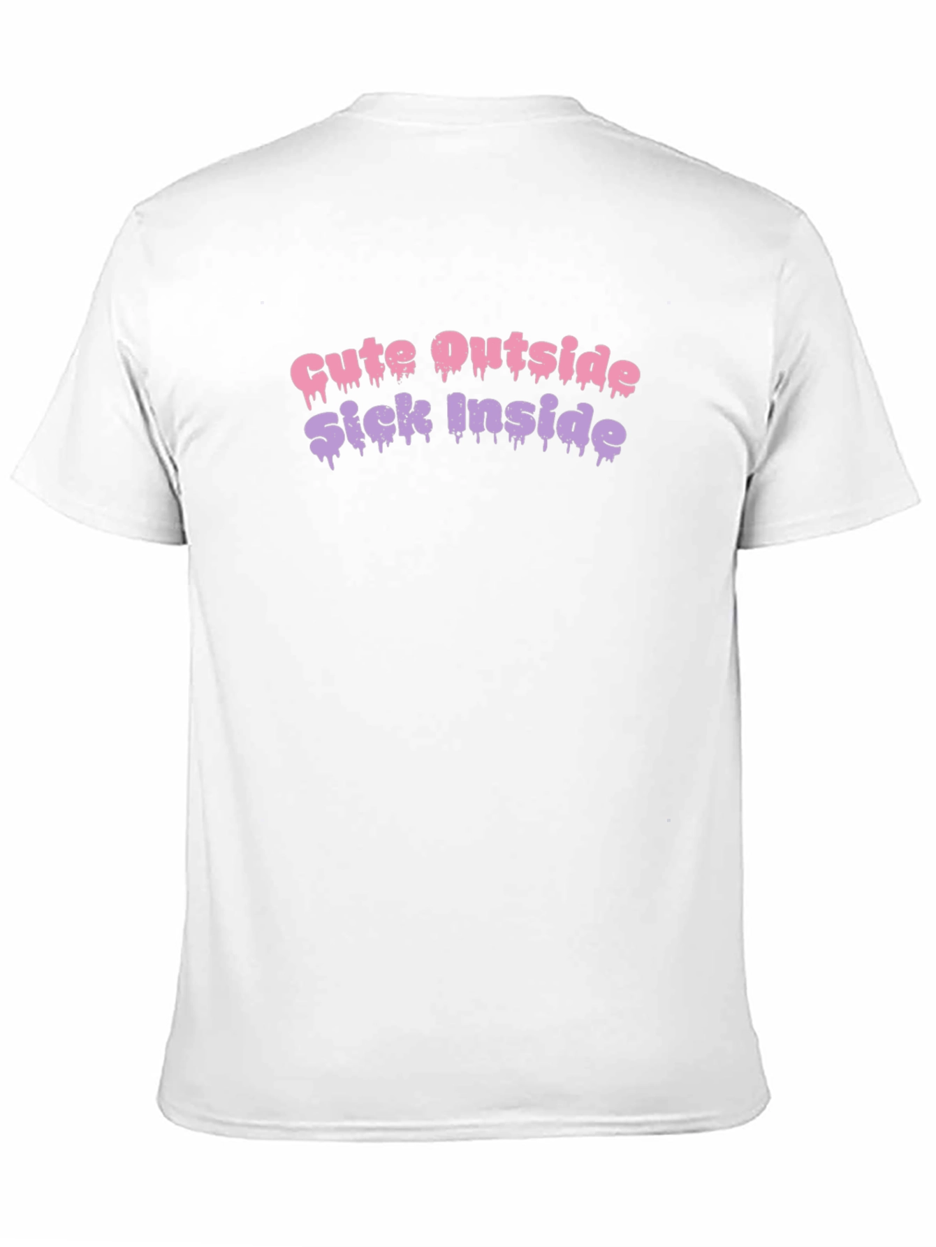 Camiseta Negra con Diseño Cute Outside Sick Inside