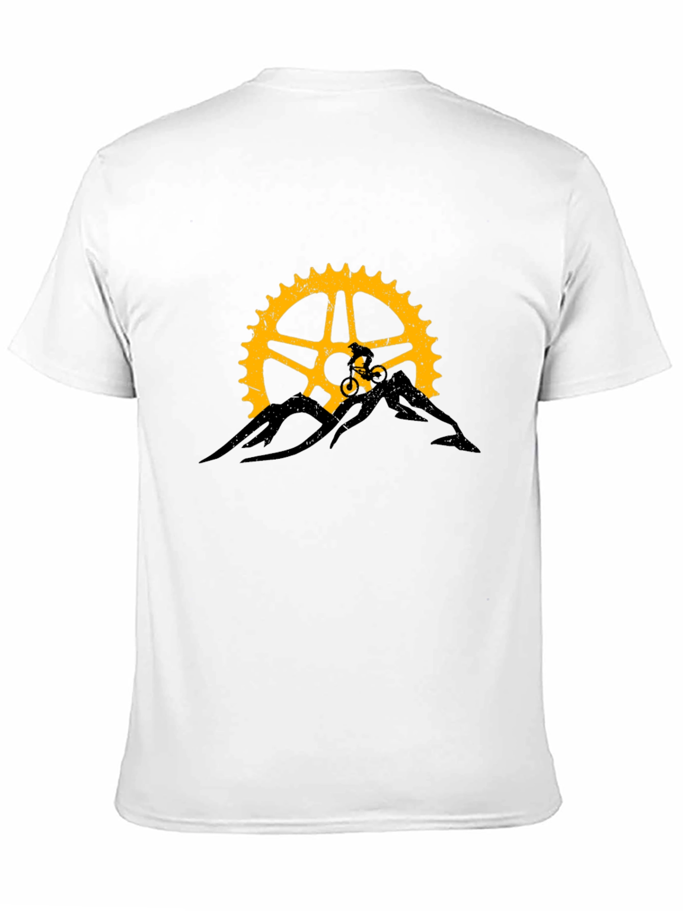 Camiseta Negra con Diseño de Bicicleta de Montaña