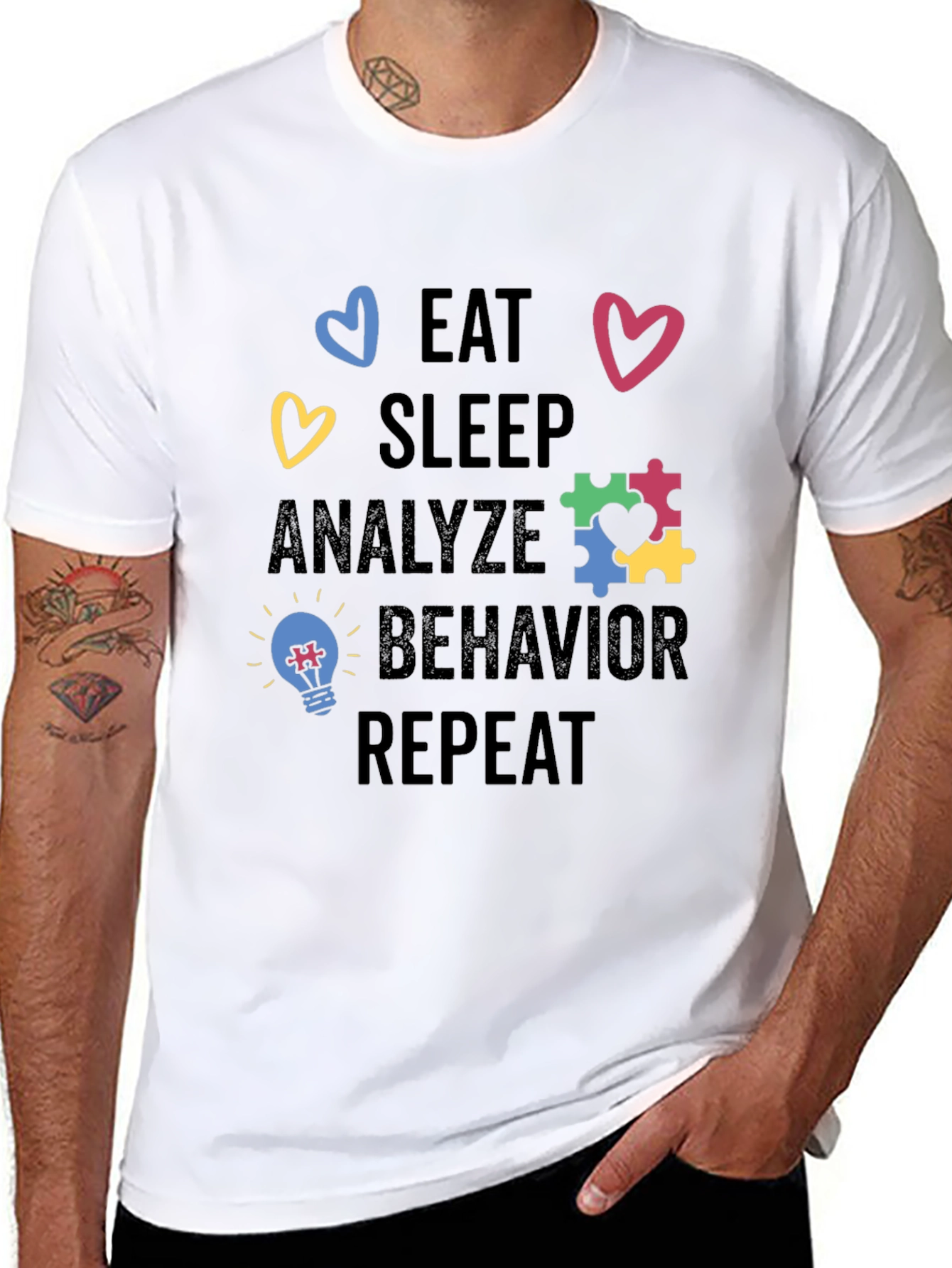 Camiseta Eat Sleep Analyze Behavior Repeat