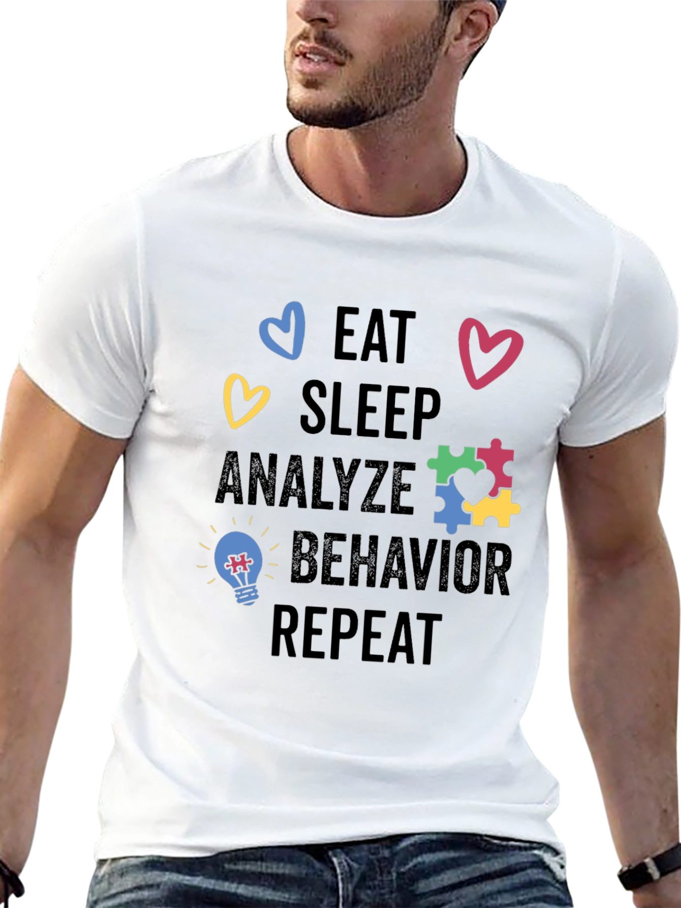 Camiseta Eat Sleep Analyze Behavior Repeat