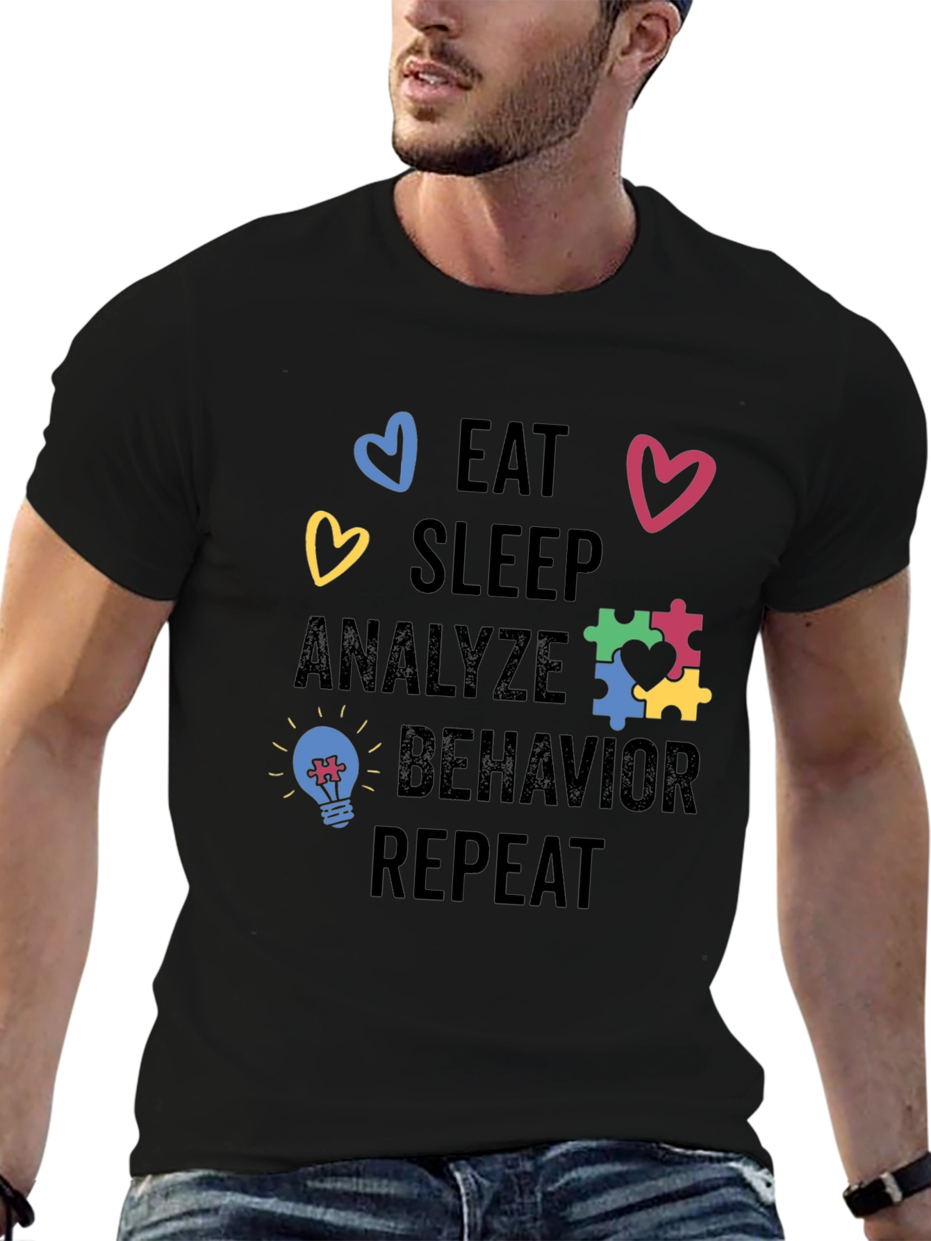 Camiseta Eat Sleep Analyze Behavior Repeat