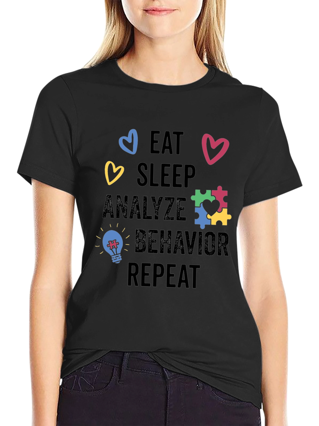 Camiseta Eat Sleep Analyze Behavior Repeat