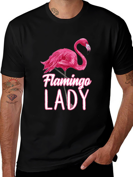 Camiseta Negra Flamingo Lady