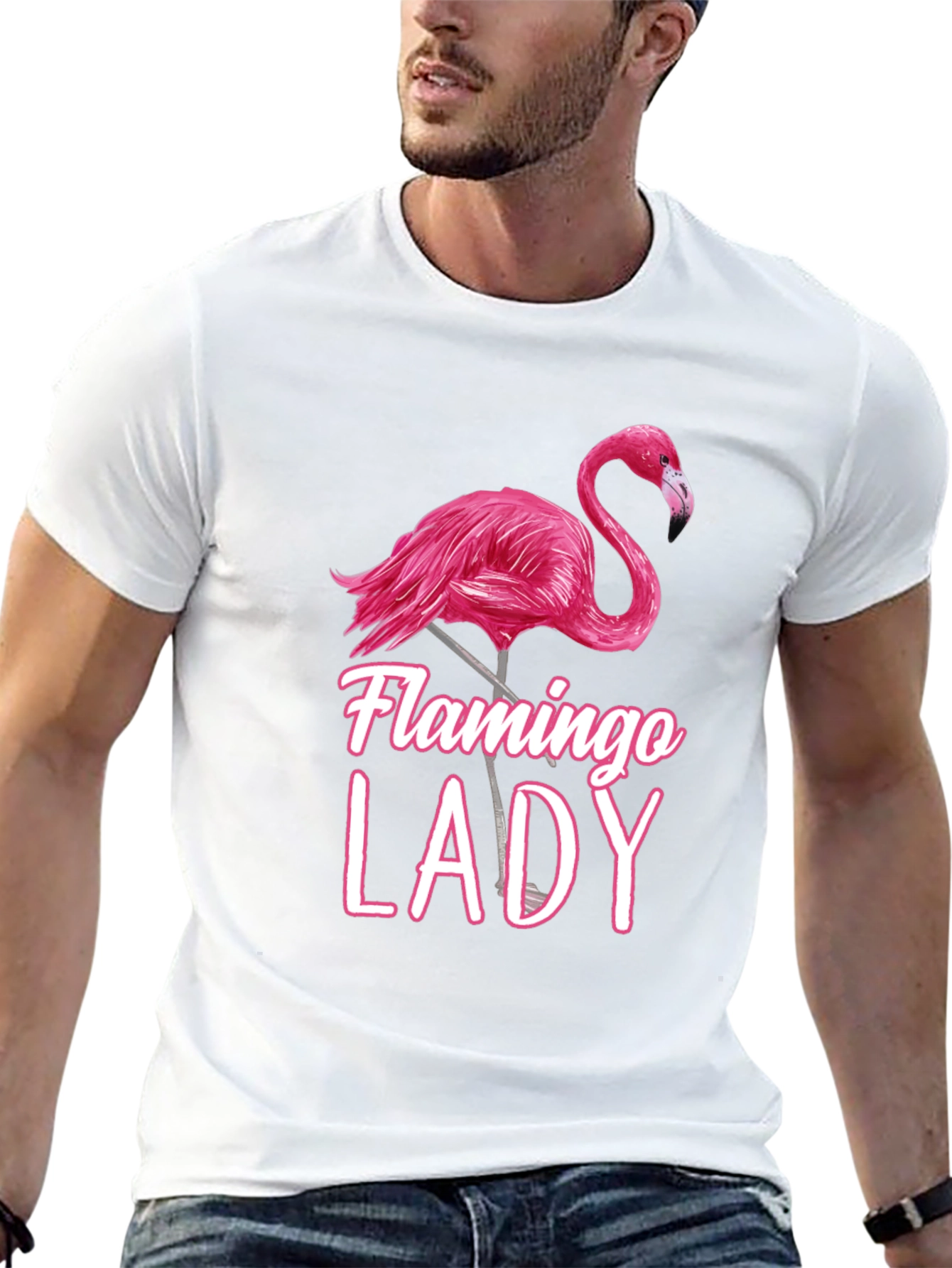Camiseta Negra Flamingo Lady