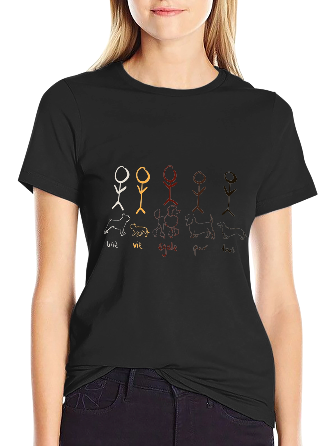 Camiseta Negra Evolución Canina