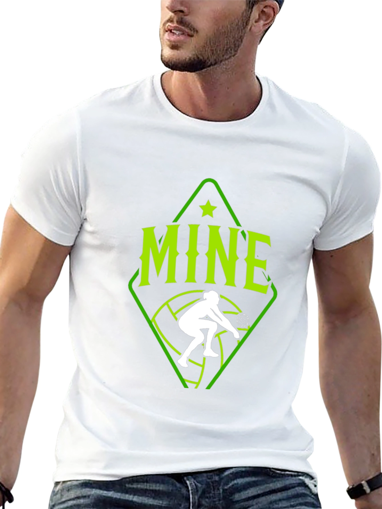 Camiseta Negra de Voleibol - Diseño Mío