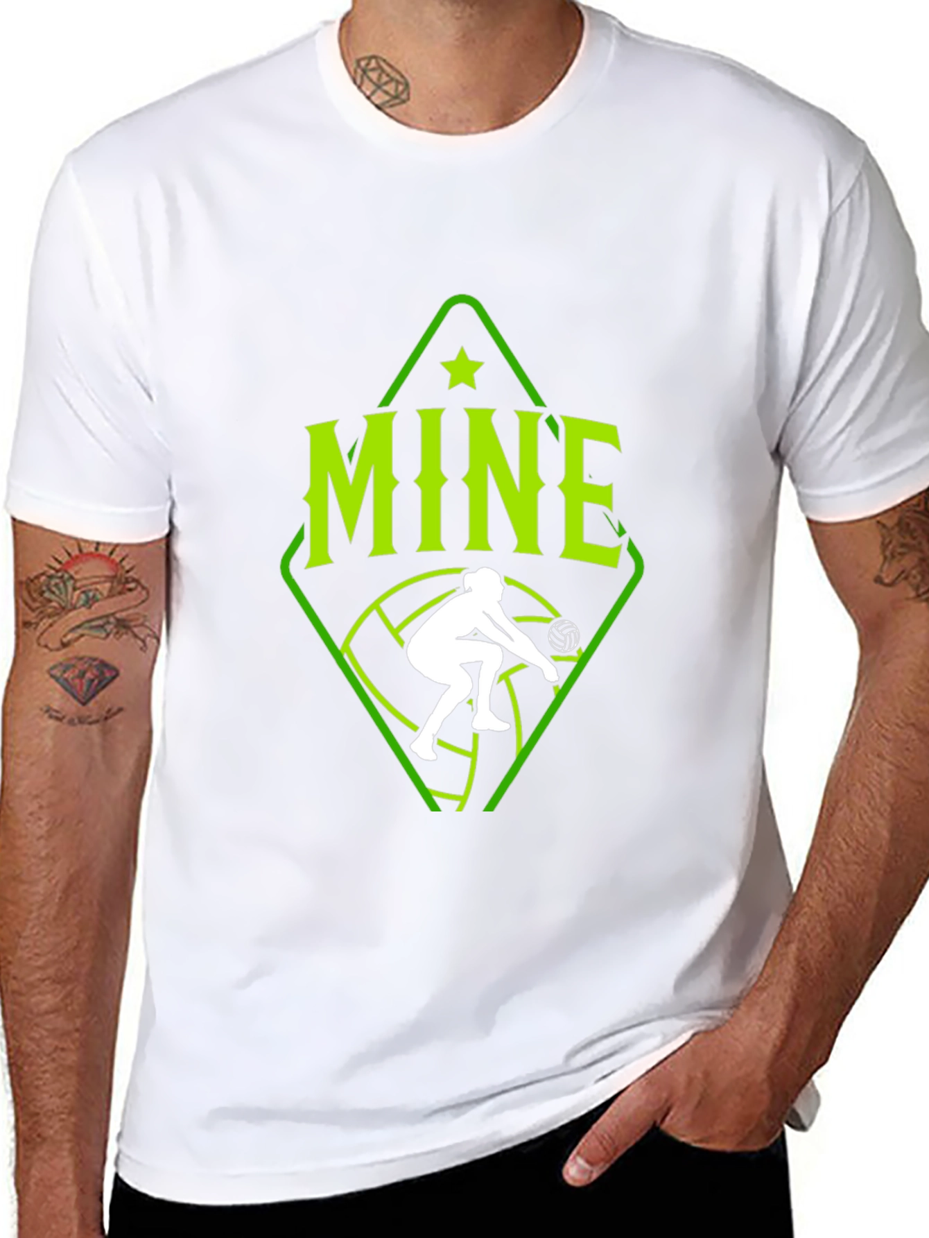 Camiseta Negra de Voleibol - Diseño Mío