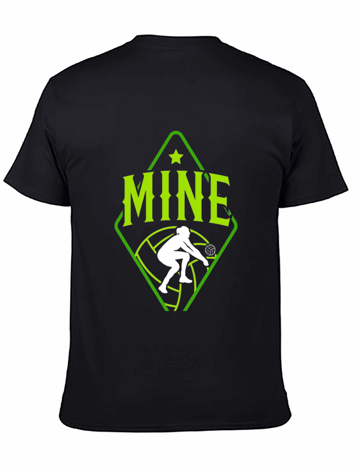 Camiseta Negra de Voleibol - Diseño Mío