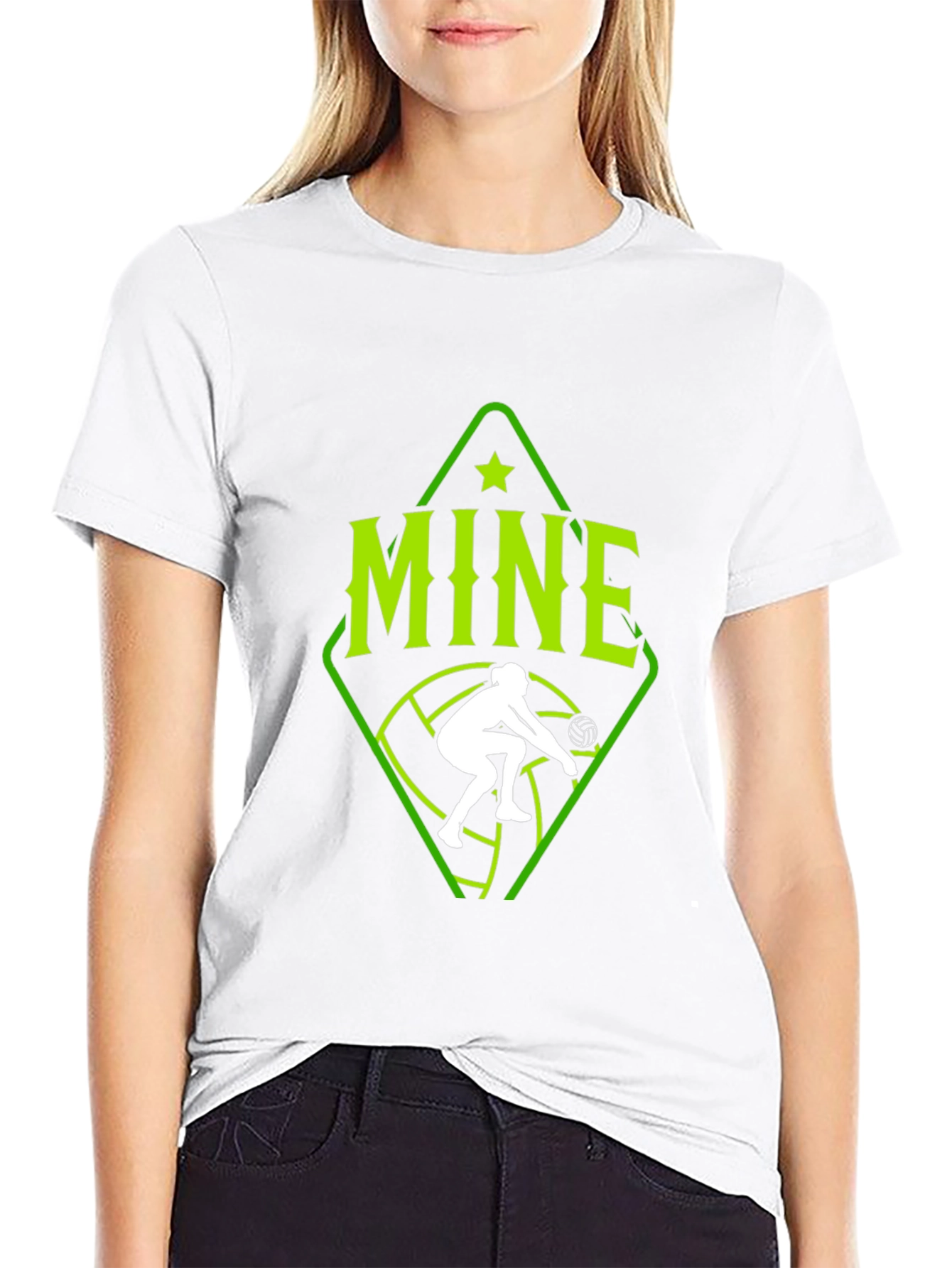 Camiseta Negra de Voleibol - Diseño Mío
