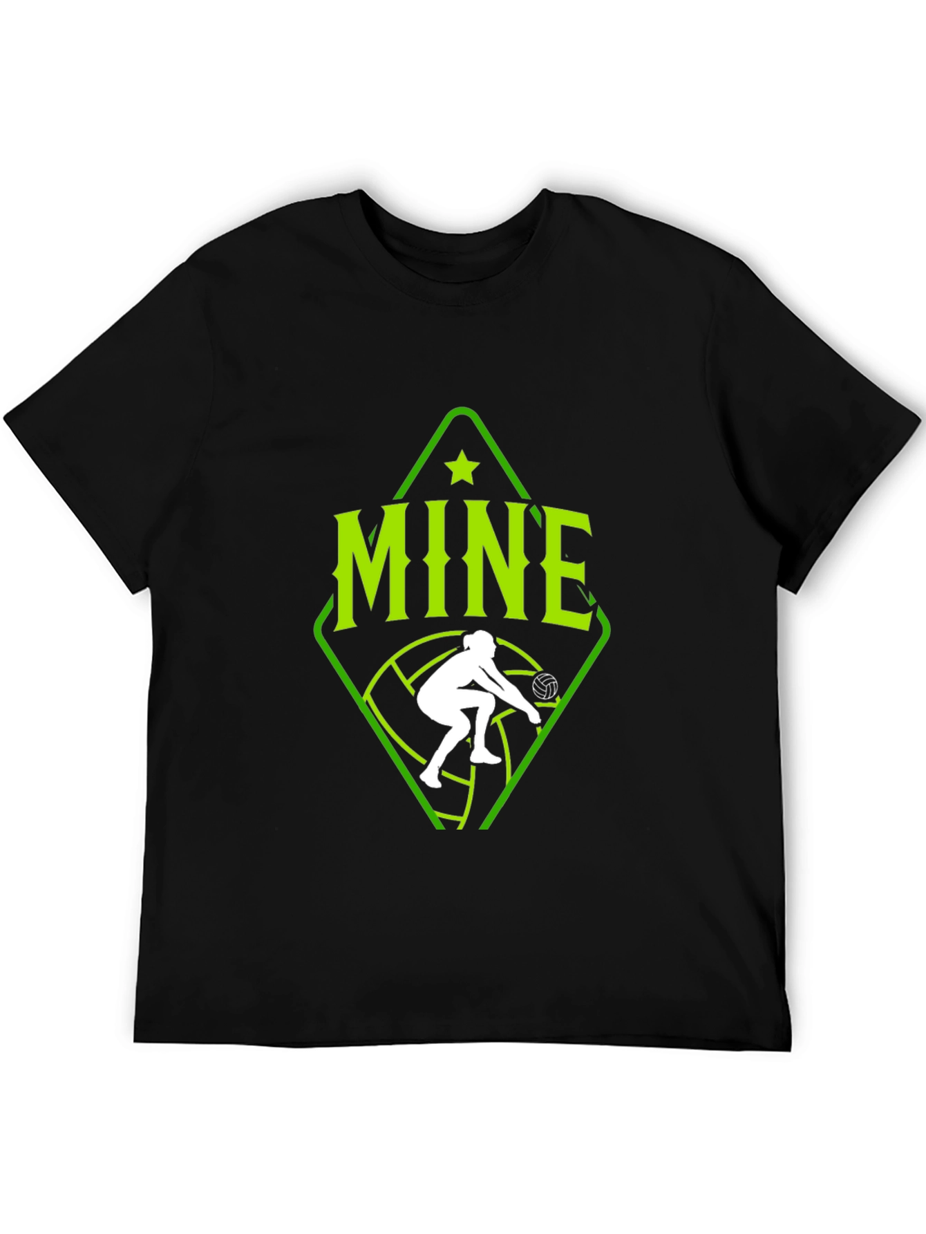 Camiseta Negra de Voleibol - Diseño Mío