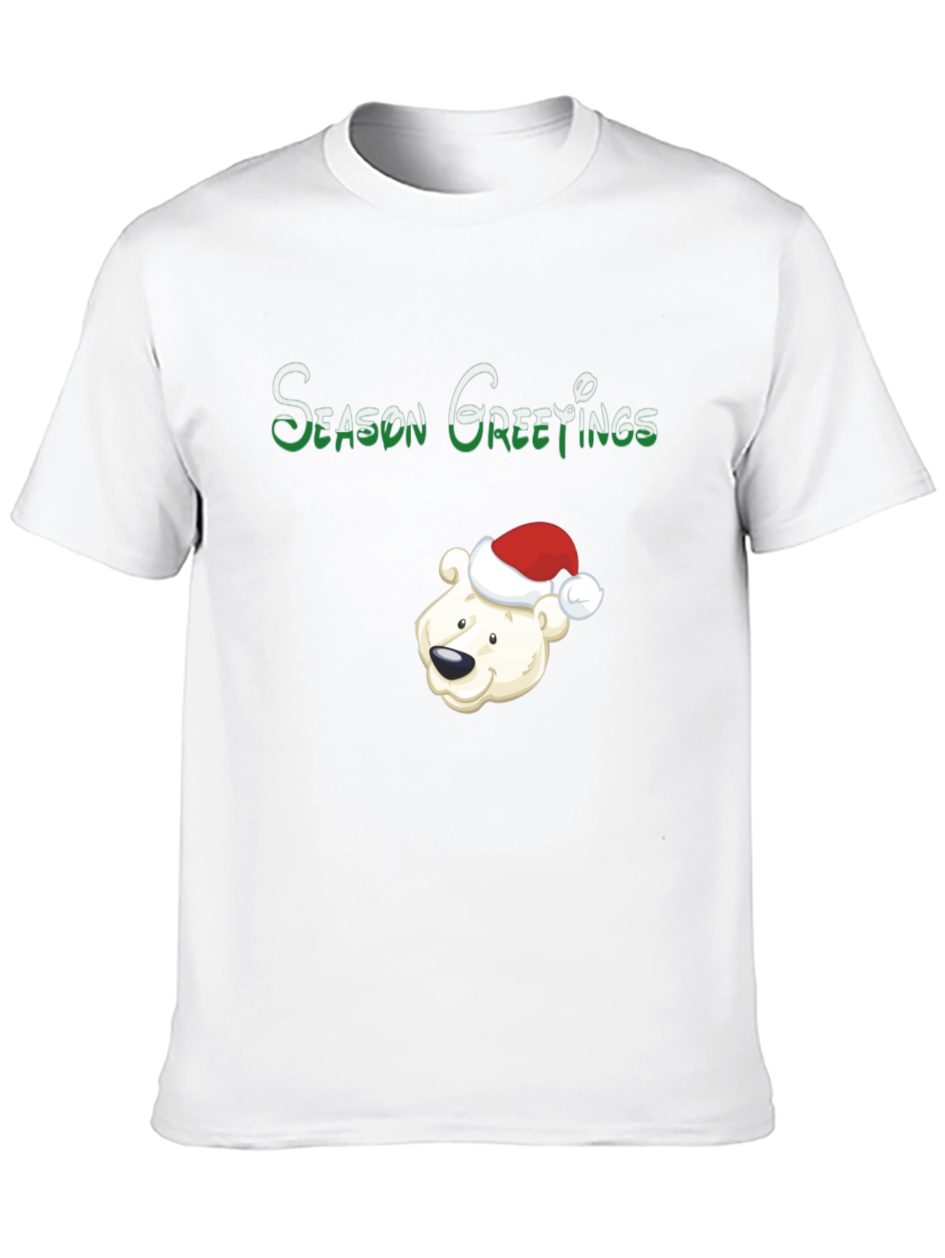 Camiseta Negra Navideña Oso Polar