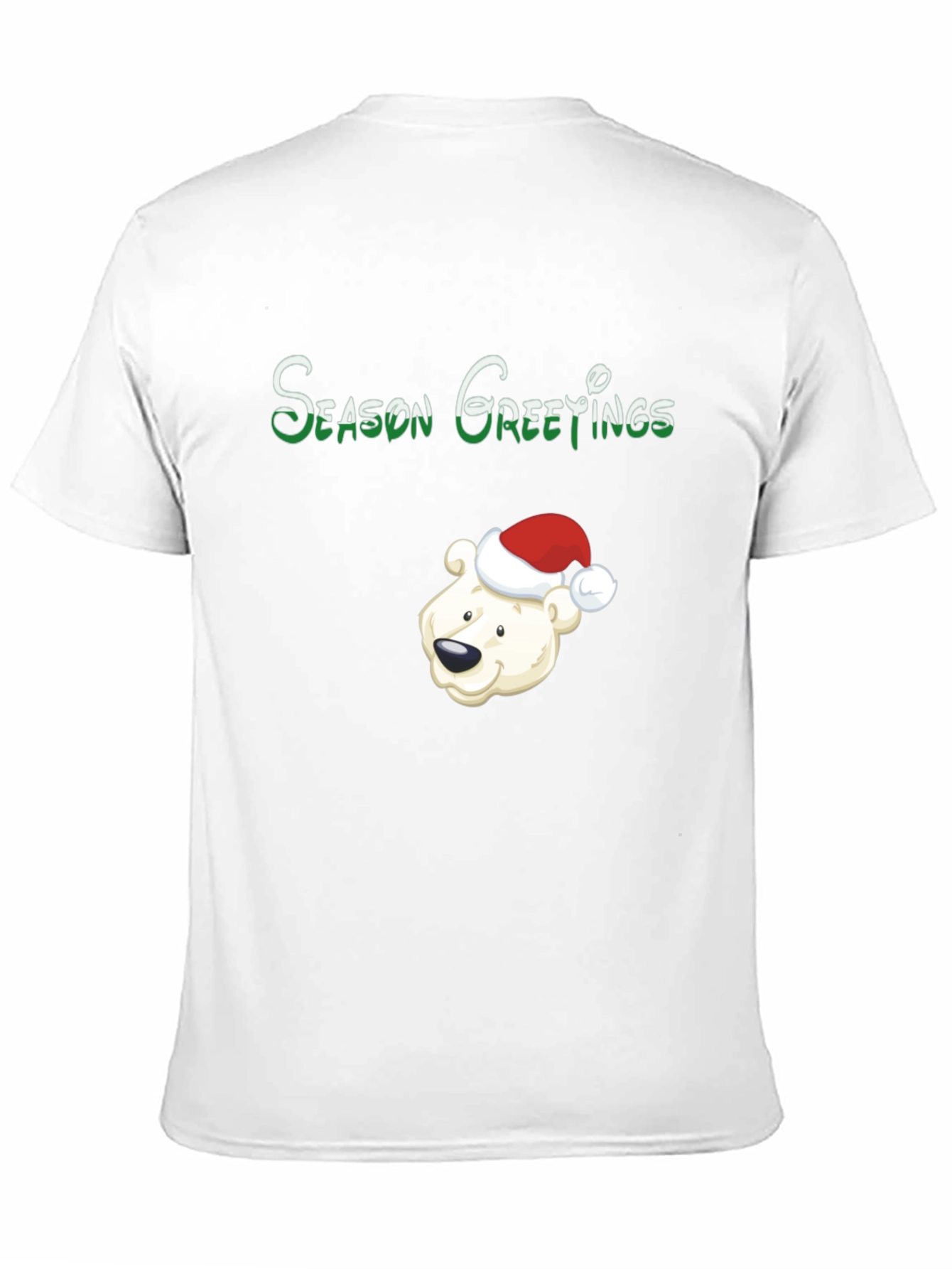Camiseta Negra Navideña Oso Polar