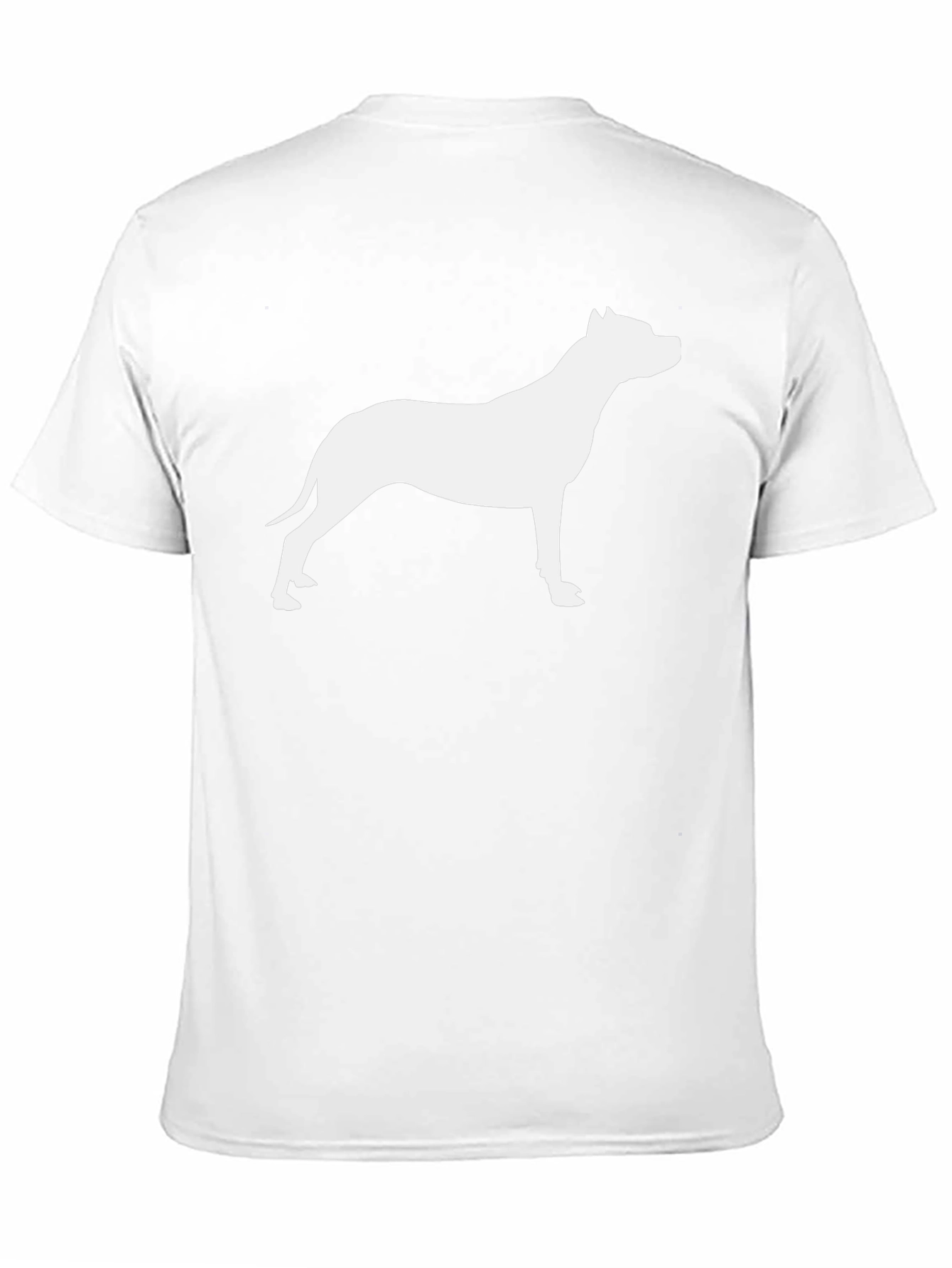 Camiseta Negra con Silueta de Perro Pitbull