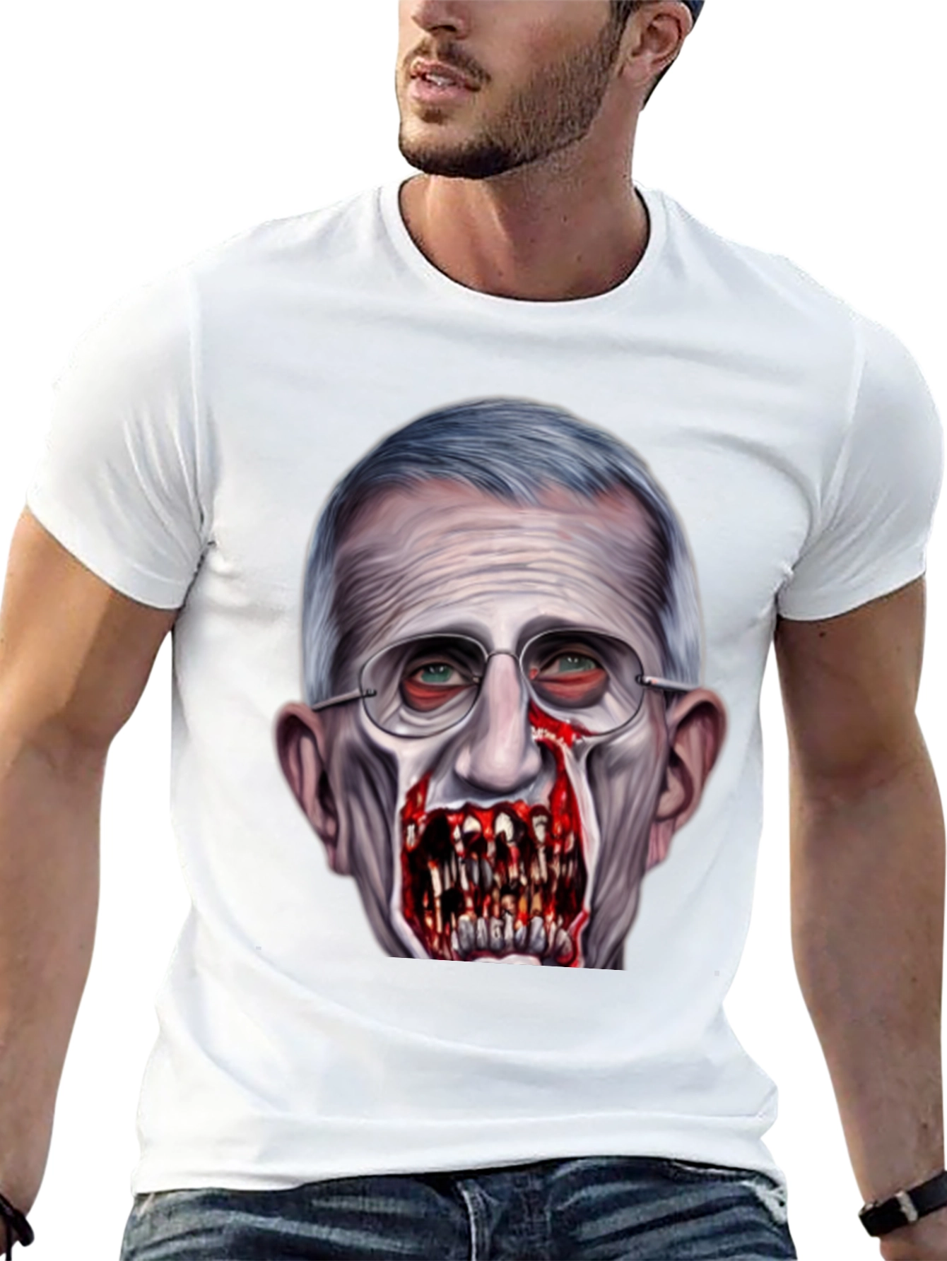 Camiseta Estampada Fauci Zombi