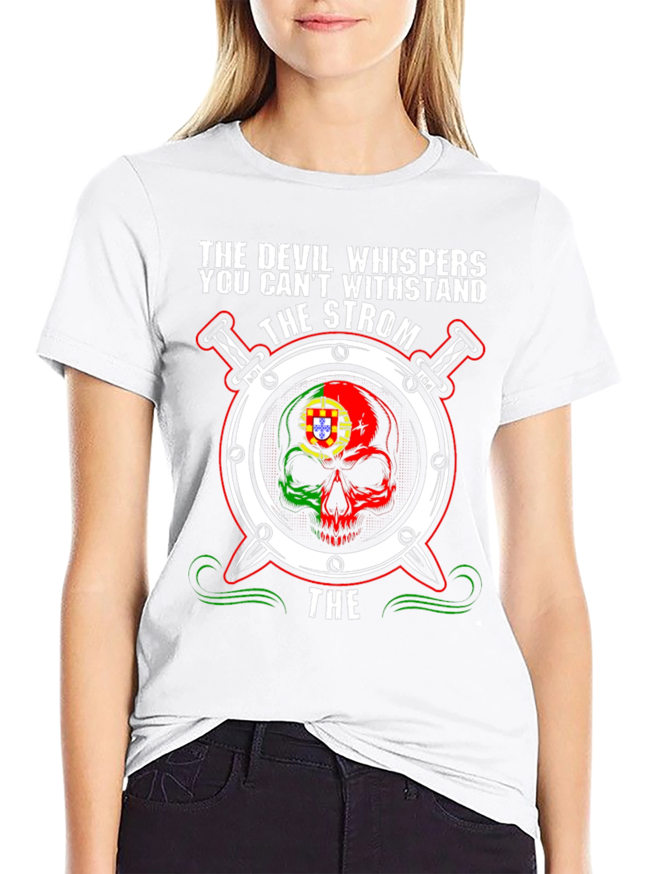 Camiseta Calavera The Devil Whispers - Diseño Único