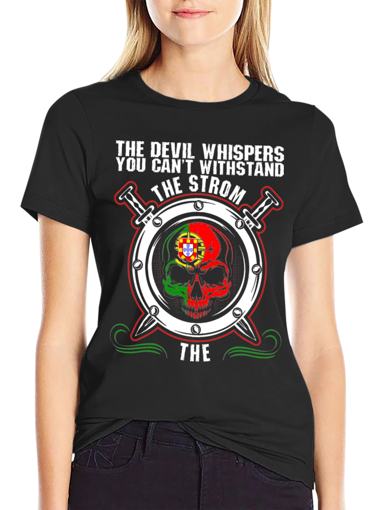Camiseta Calavera The Devil Whispers - Diseño Único