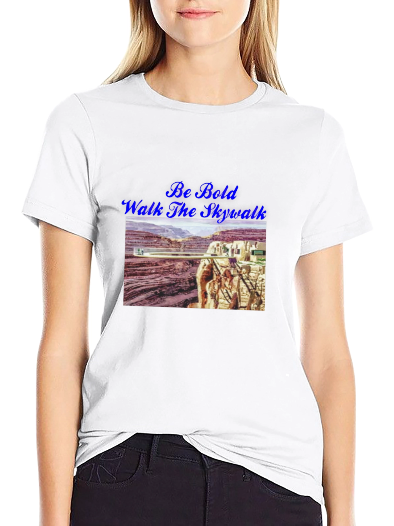 Camiseta Negra Be Bold Walk the Skywalk