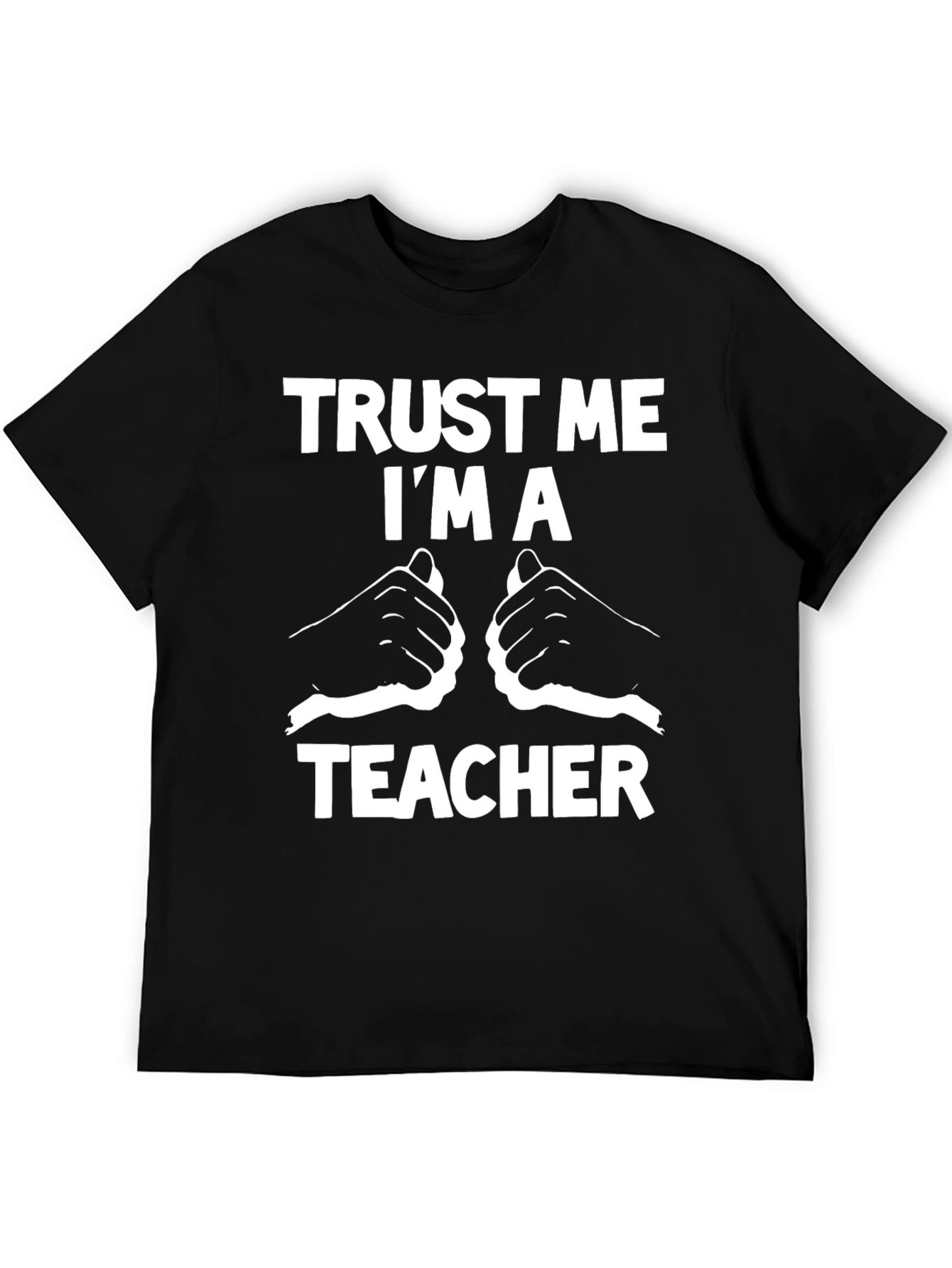 Camiseta Negra: Confía en mí Soy Profesor