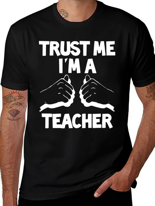Camiseta Negra: Confía en mí Soy Profesor