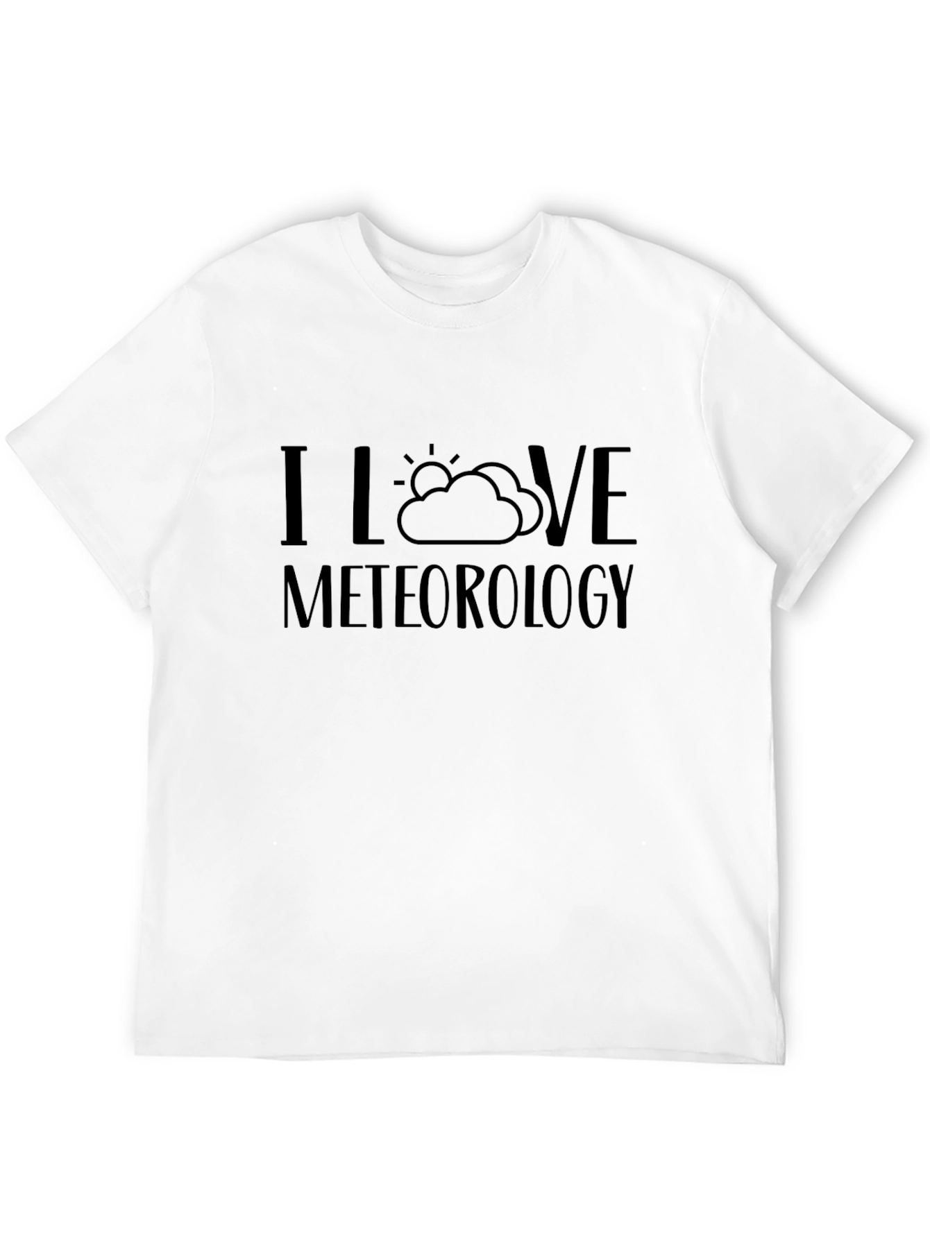 Camiseta Negra Amo la Meteorología Casual