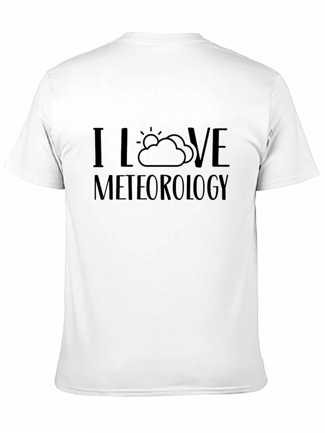 Camiseta Negra Amo la Meteorología Casual