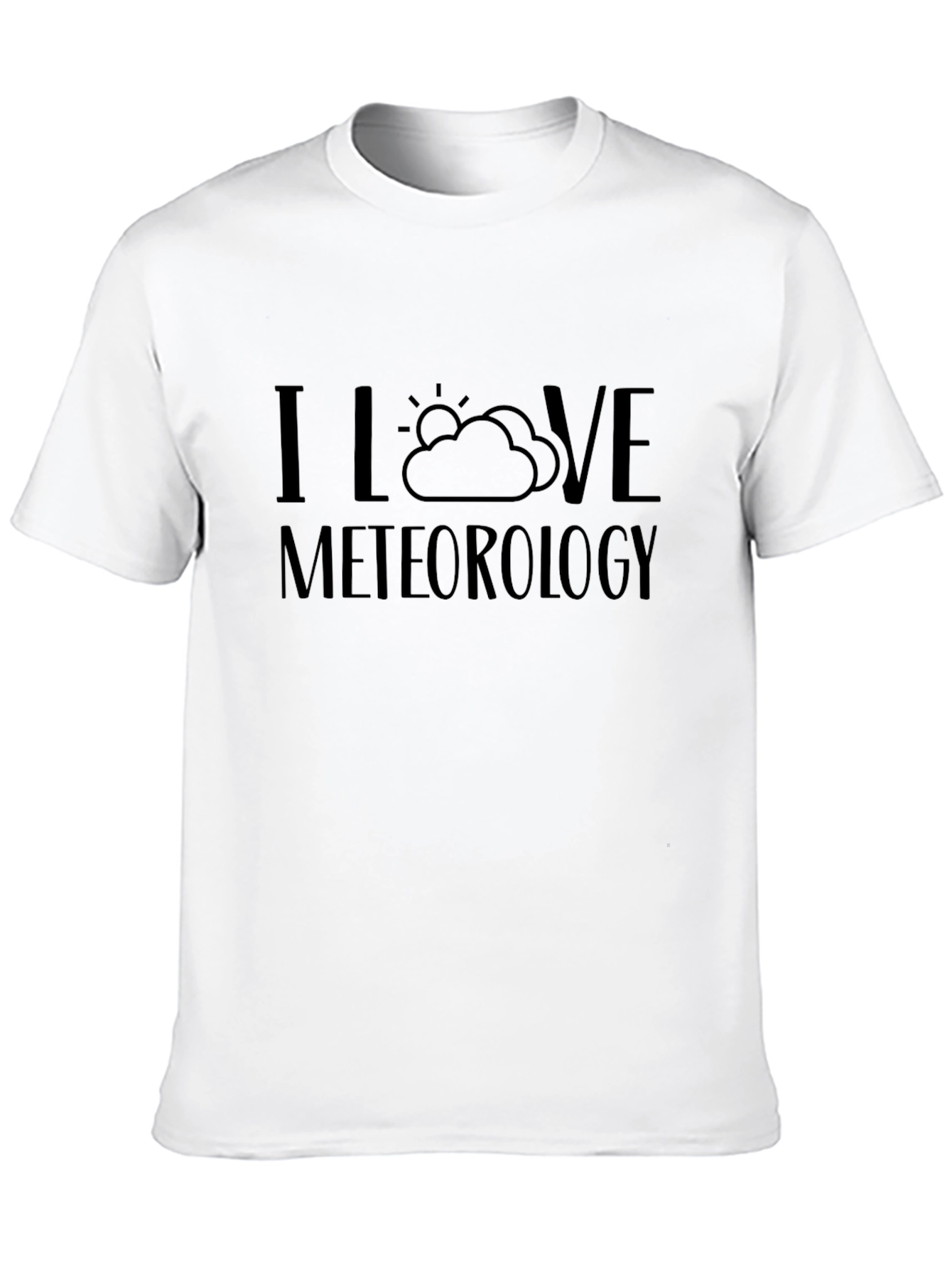 Camiseta Negra Amo la Meteorología Casual