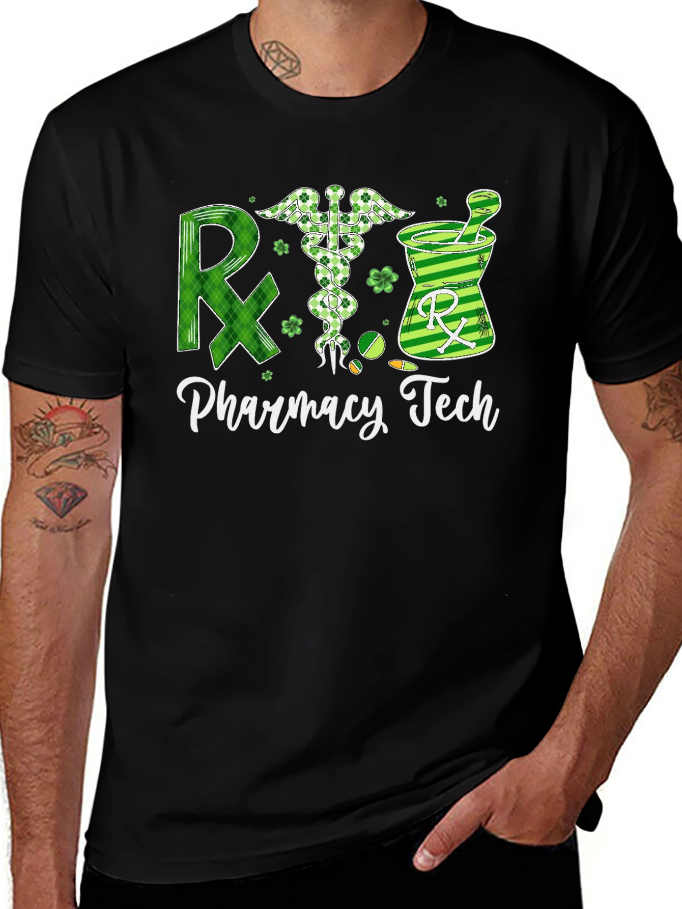 Camiseta Técnica de Farmacia Diseño Trébol