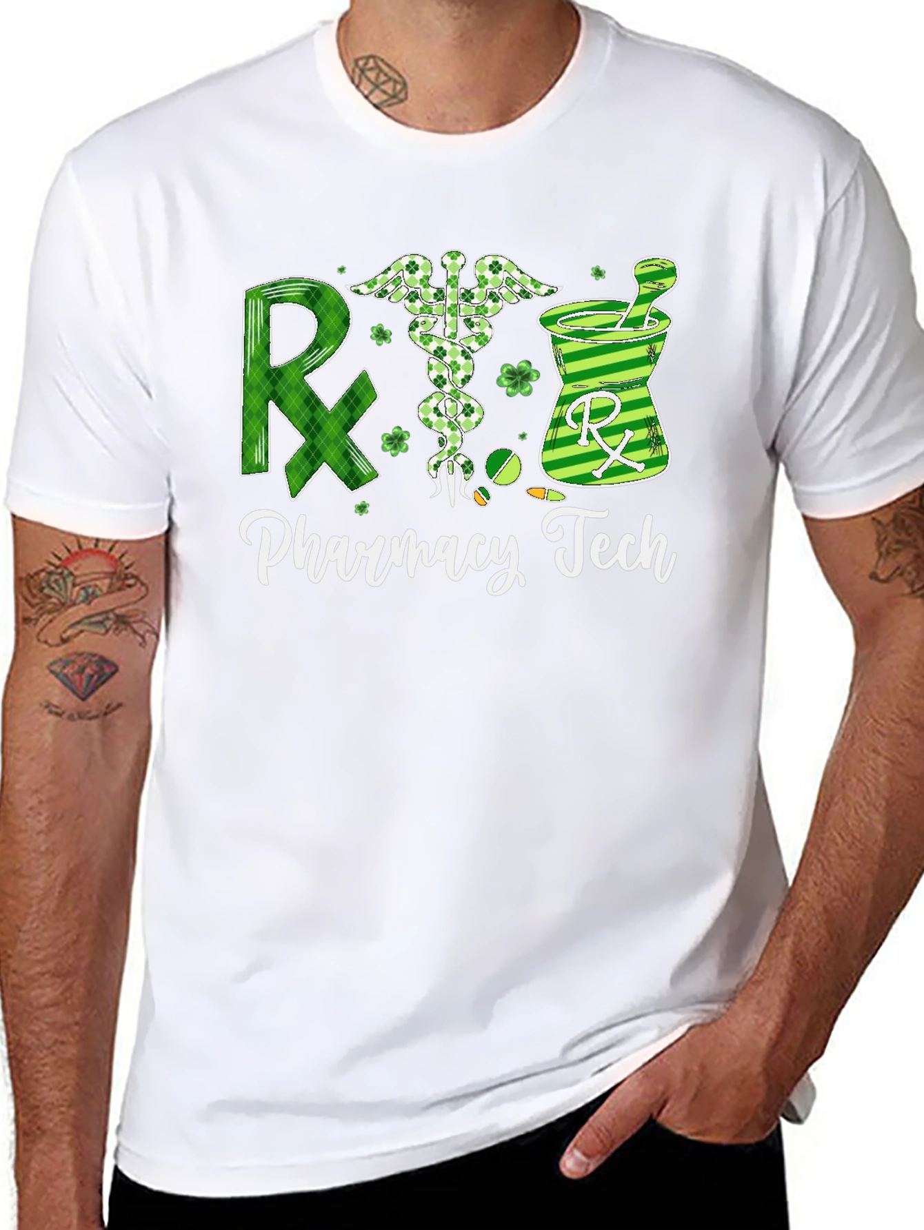 Camiseta Técnica de Farmacia Diseño Trébol