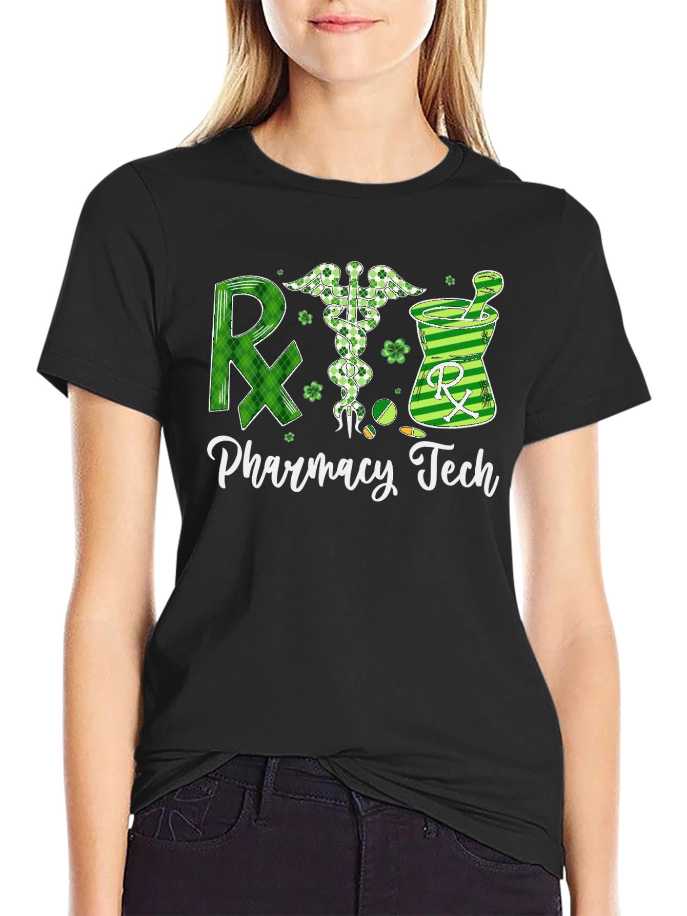 Camiseta Técnica de Farmacia Diseño Trébol