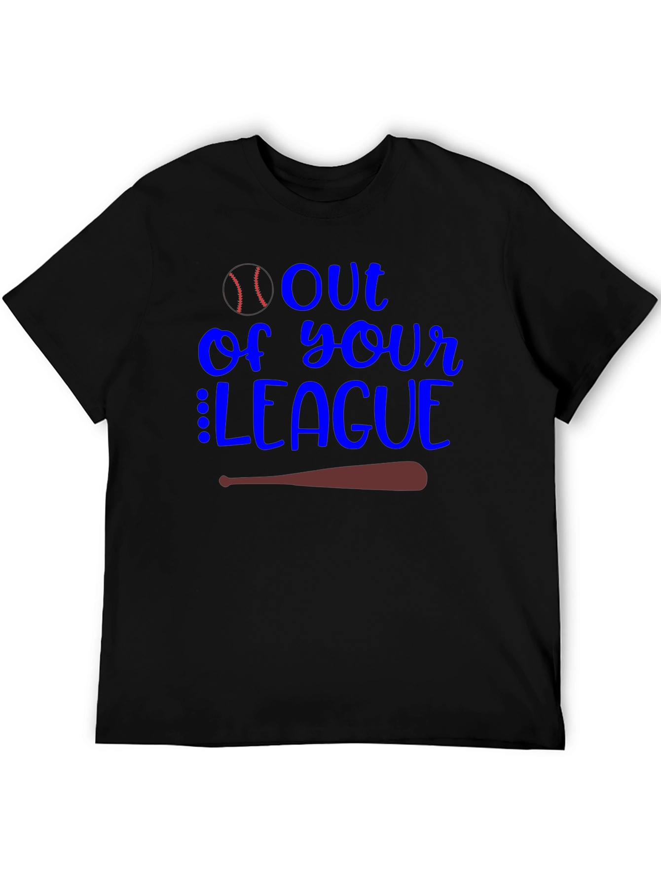 Camiseta Negra Fuera de tu Liga Béisbol