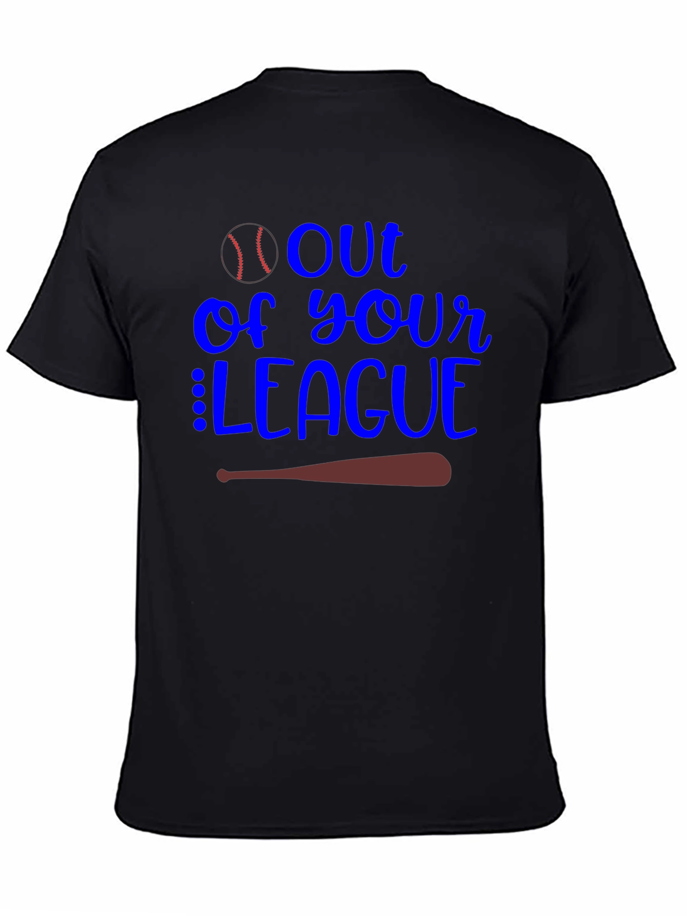 Camiseta Negra Fuera de tu Liga Béisbol