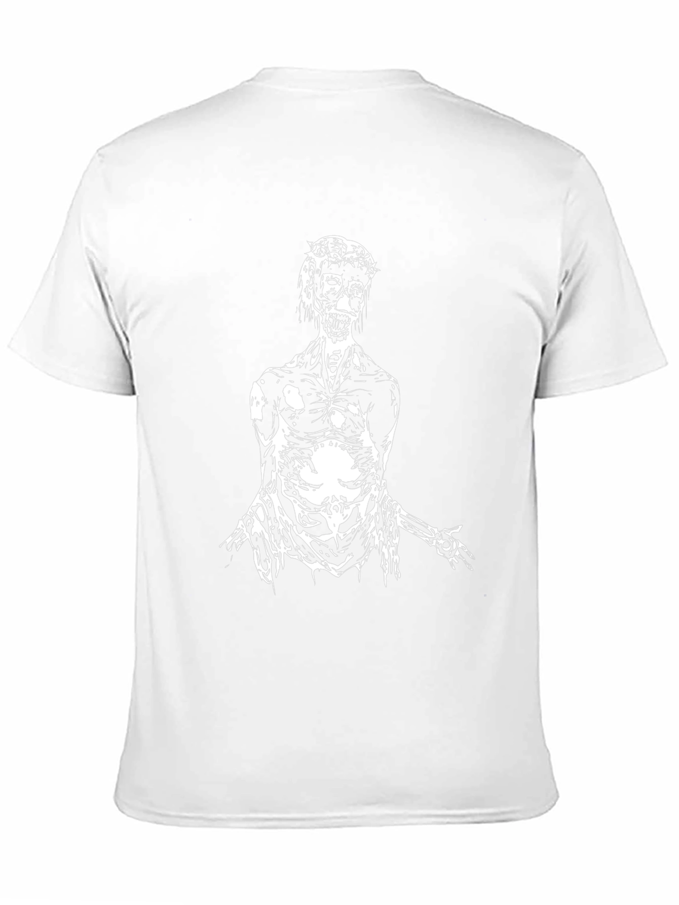 Camiseta Negra con Diseño Artístico Esquelético