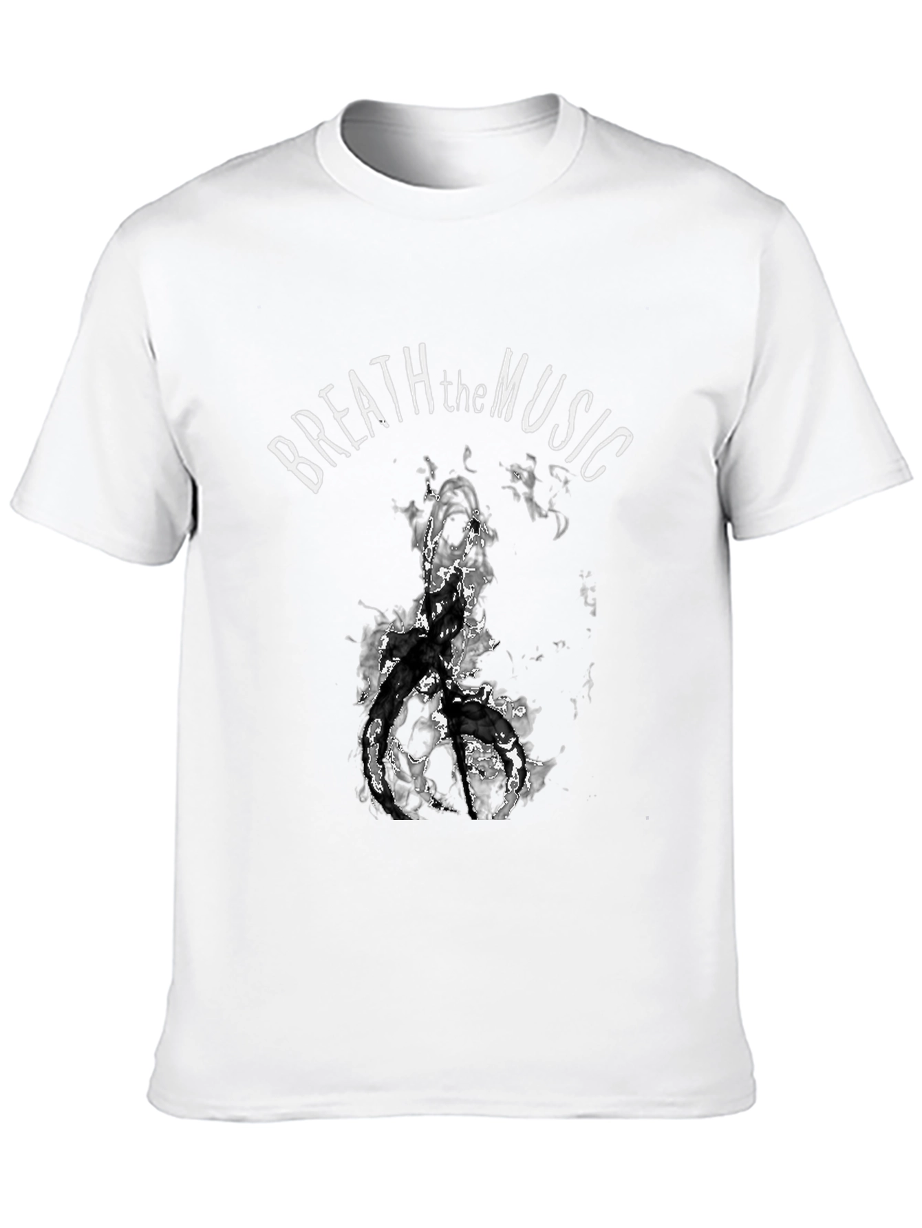 Camiseta Negra con Diseño Breath the Music