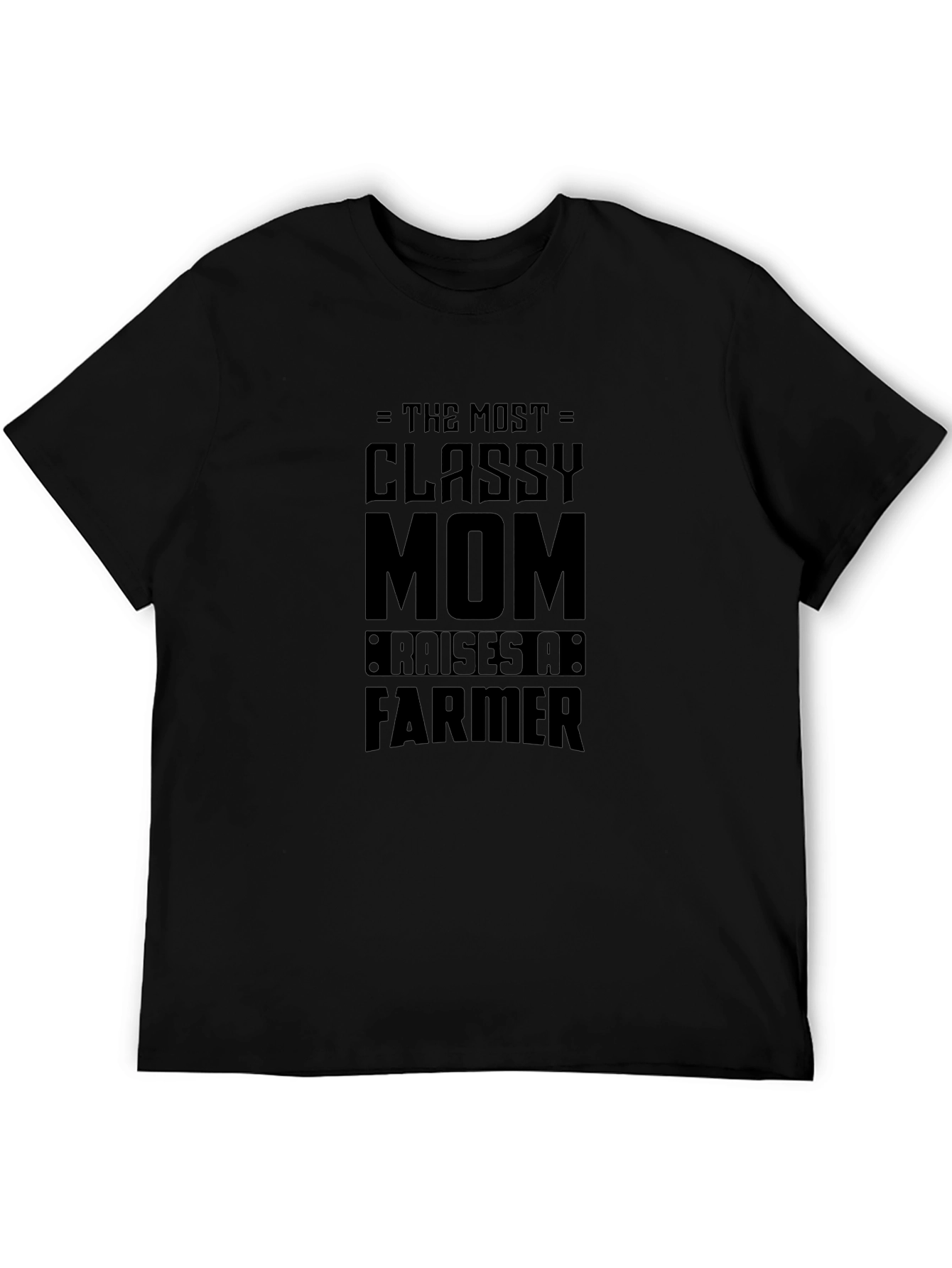 Camiseta Negra Classy Mom Raises a Farmer