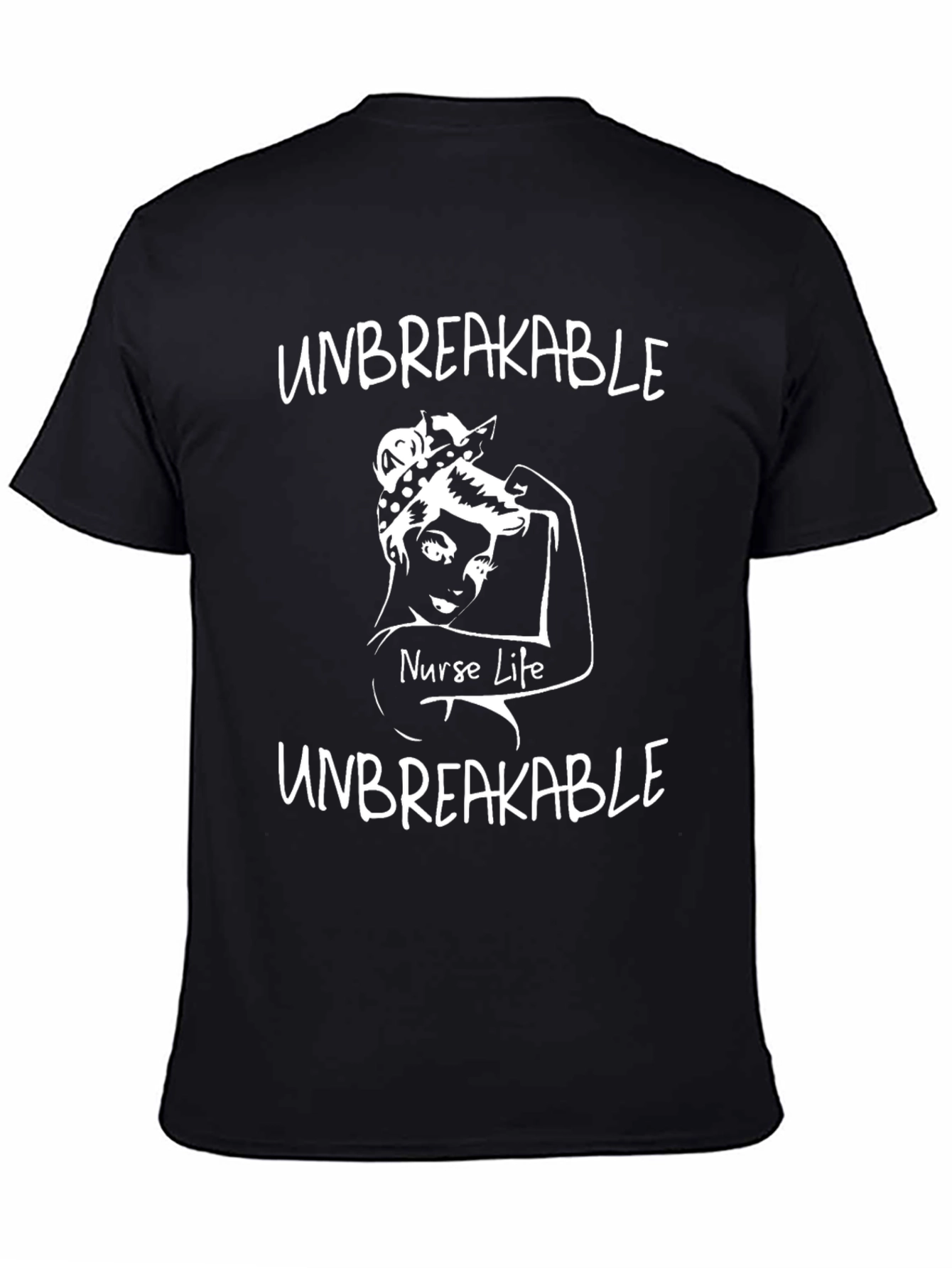 Camiseta Negra Enfermera Inquebrantable