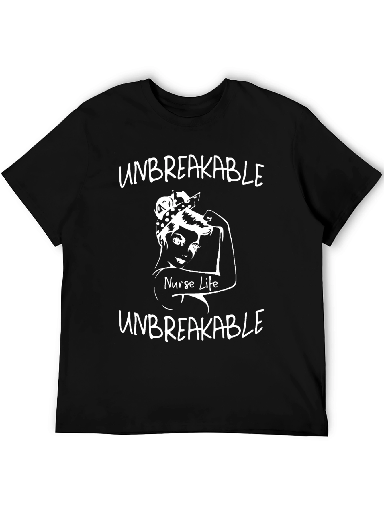 Camiseta Negra Enfermera Inquebrantable