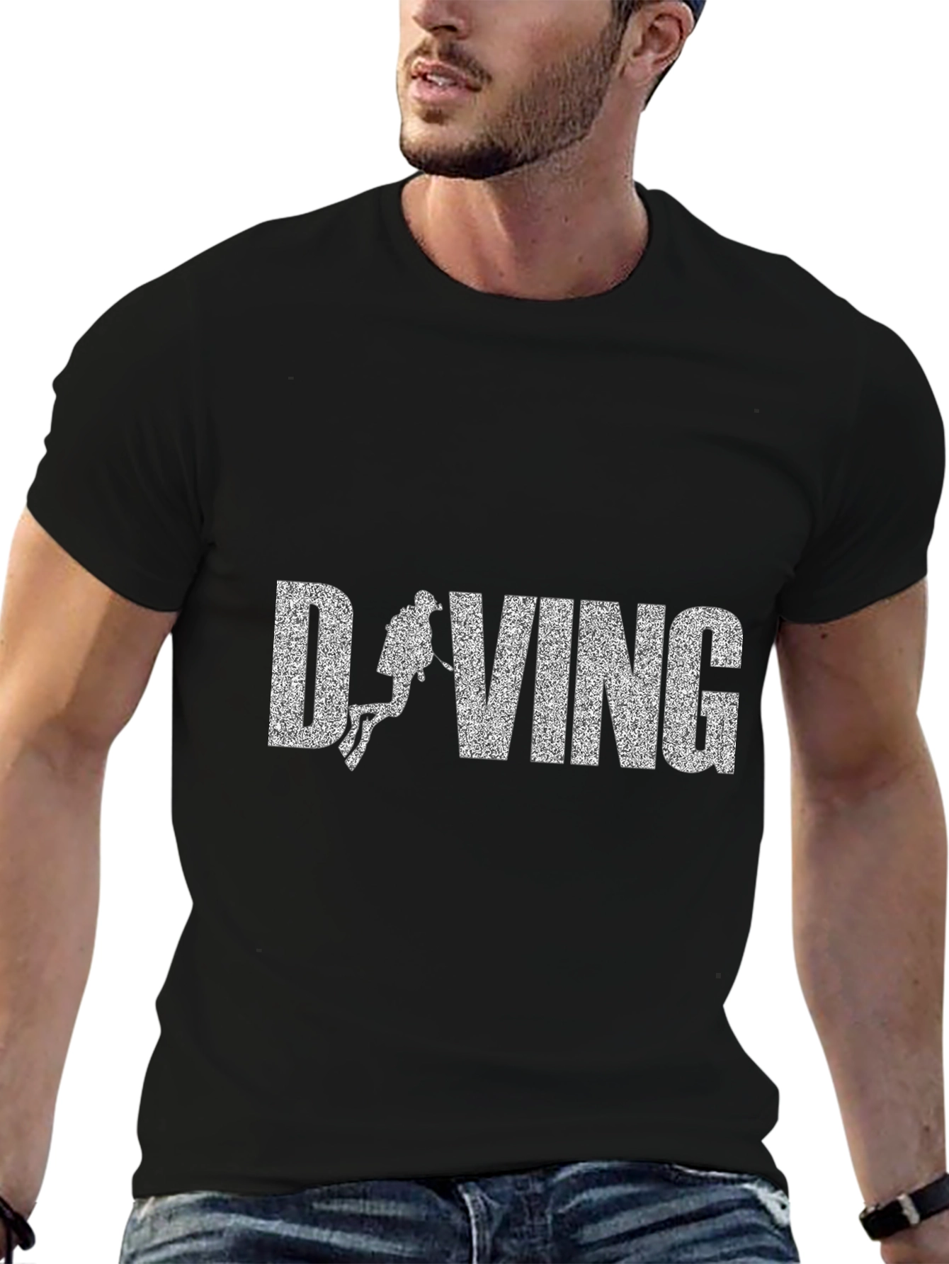 Camiseta Negra Diving para Amantes del Buceo