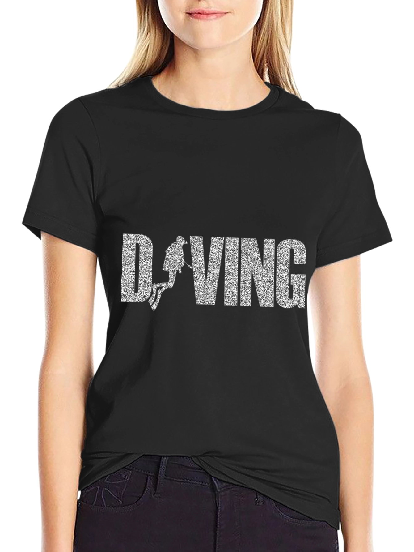 Camiseta Negra Diving para Amantes del Buceo