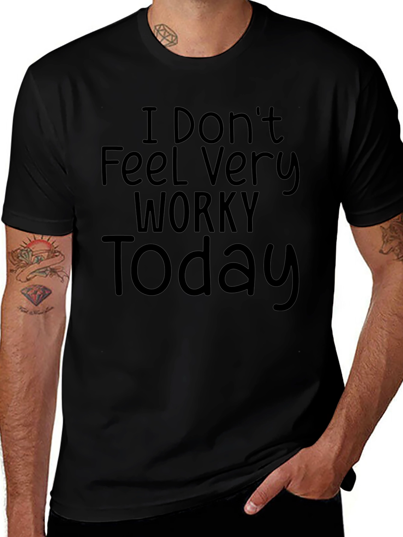 Camiseta Negra: No me siento muy trabajador hoy
