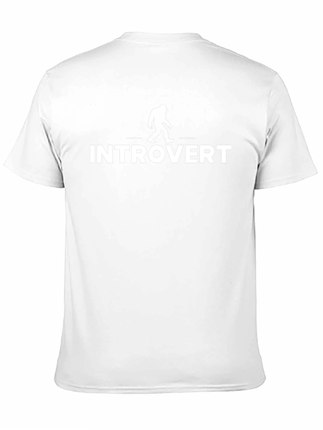 Camiseta Negra Introvertido Diseño Divertido