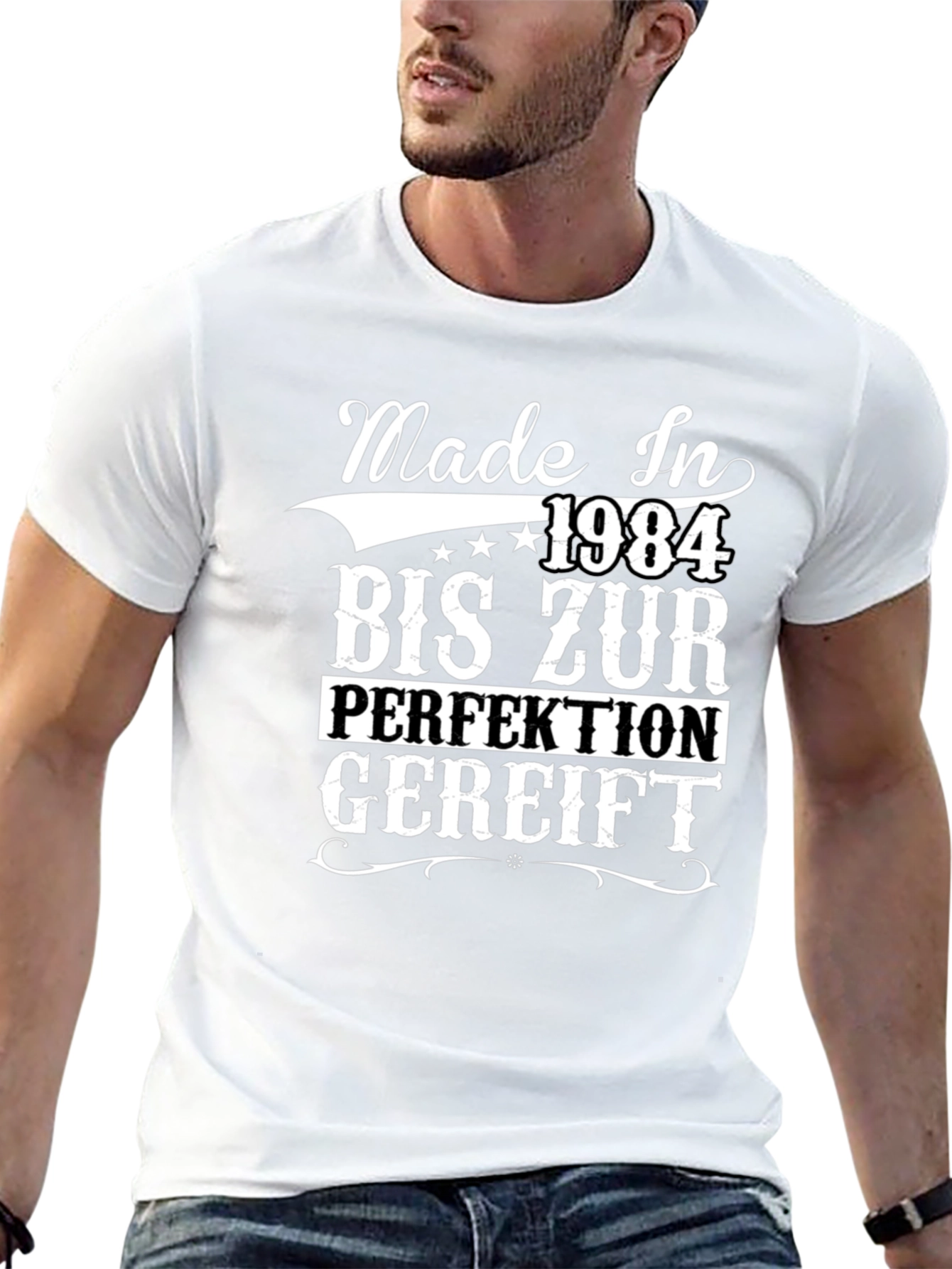 Camiseta Negra Made In 1984 para Cumpleaños